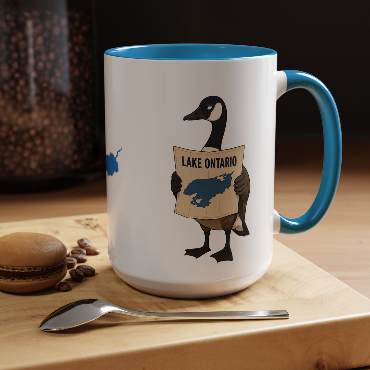 Lake Ontario vs. Lake America Goose & Eagle Coffee Mug | Great Lake Renaming Humor - Drinkware, Coffee Mugs - EpiAl's Shop