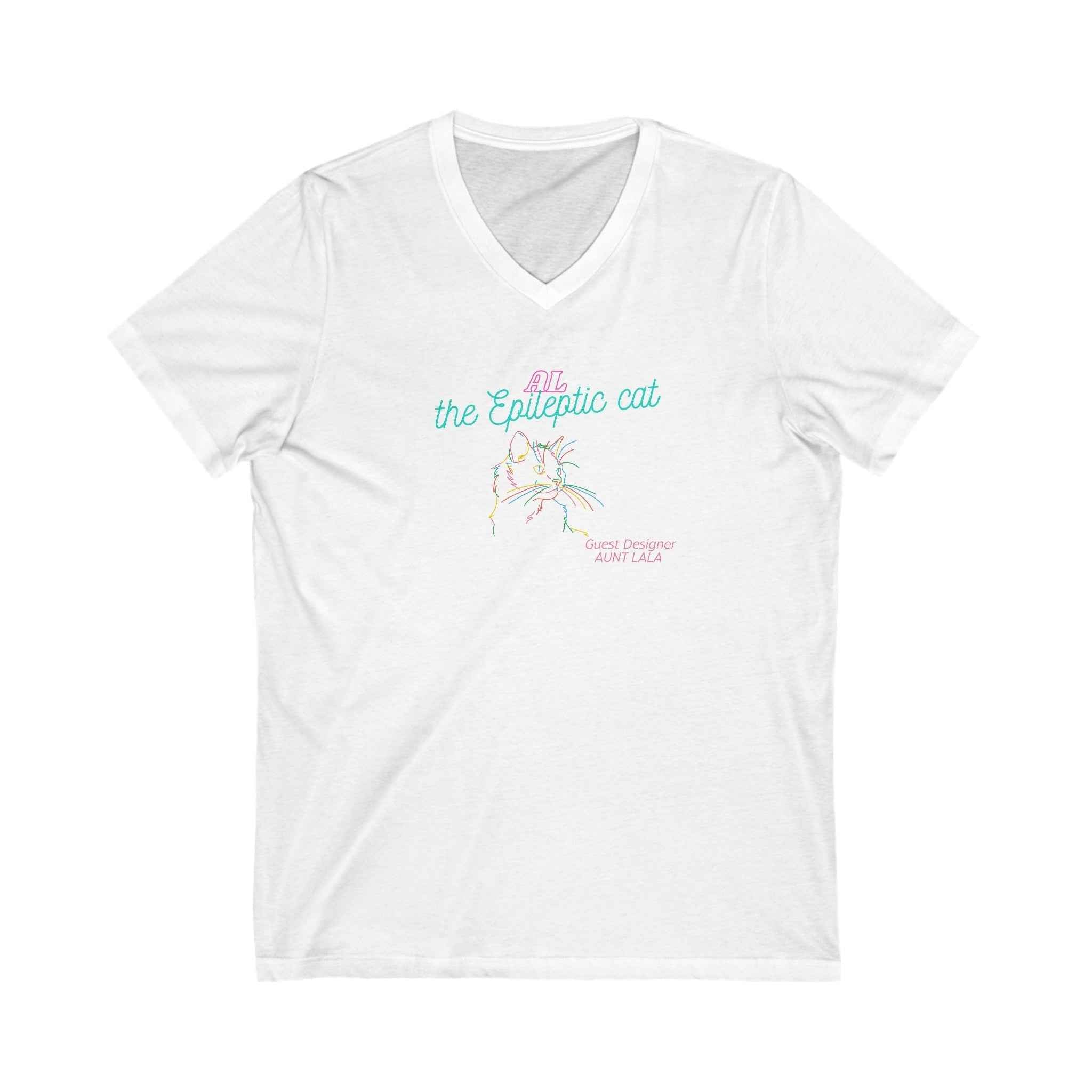 Jersey Short-Sleeve V-Neck Tee by LaLa - EpiAl's Shop
