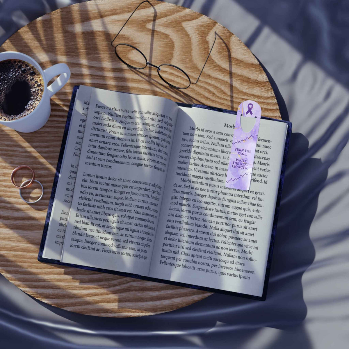 Lavender “Turn the Page” Metal Bookmark – Epilepsy Awareness - Book Accessories, Bookmark - EpiAl's Shop