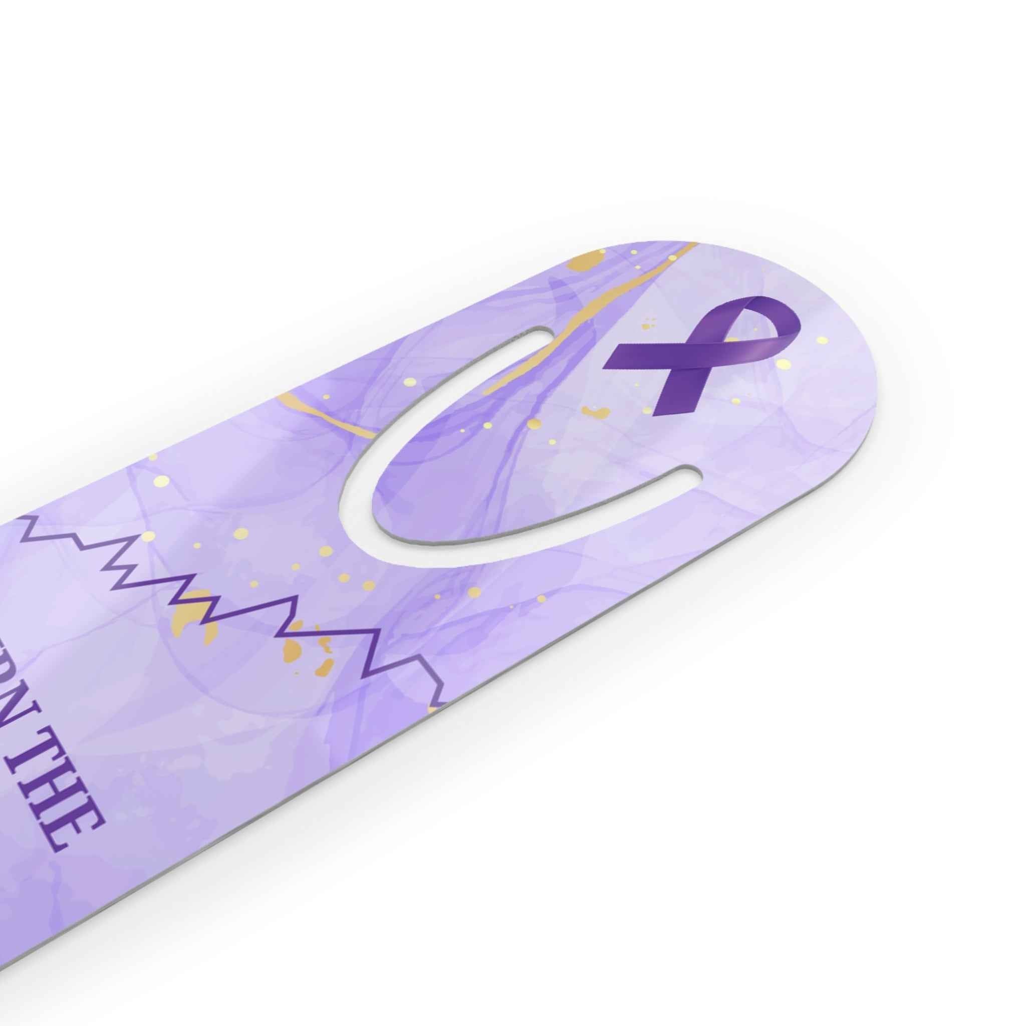 Lavender “Turn the Page” Metal Bookmark – Epilepsy Awareness - Book Accessories, Bookmark - EpiAl's Shop