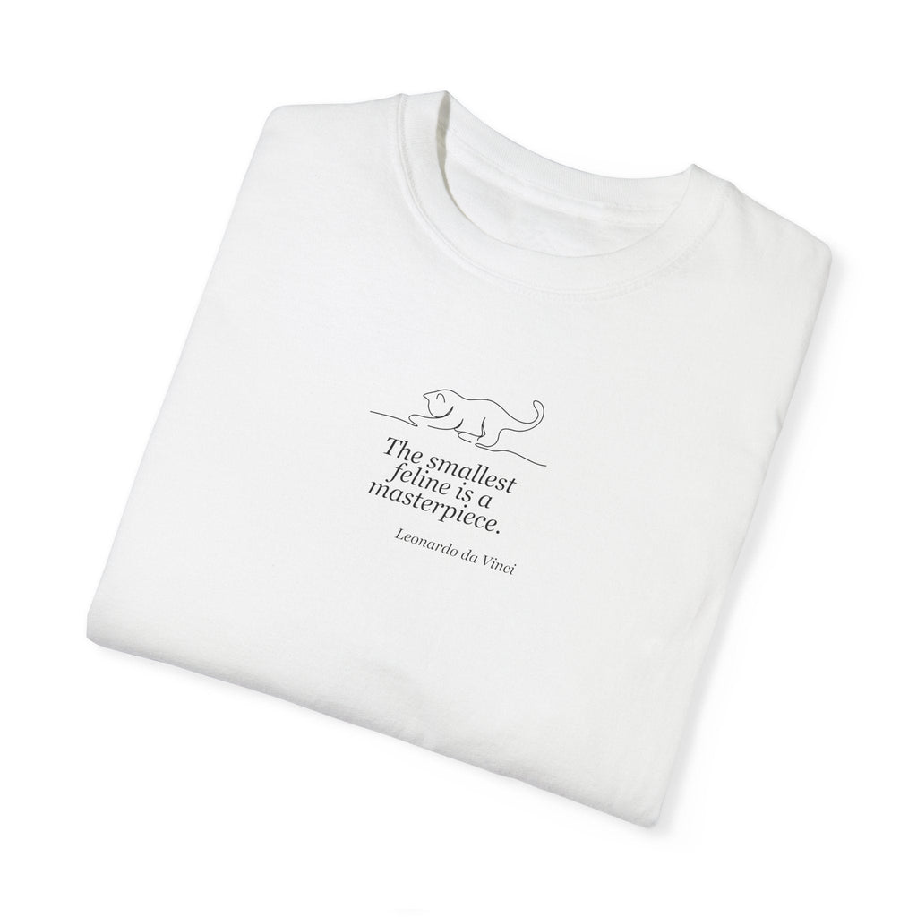 Leonardo da Vinci Inspired Unisex T-Shirt - "The Smallest Feline is a Masterpiece" - Clothing, T-shirts - EpiAl's Shop