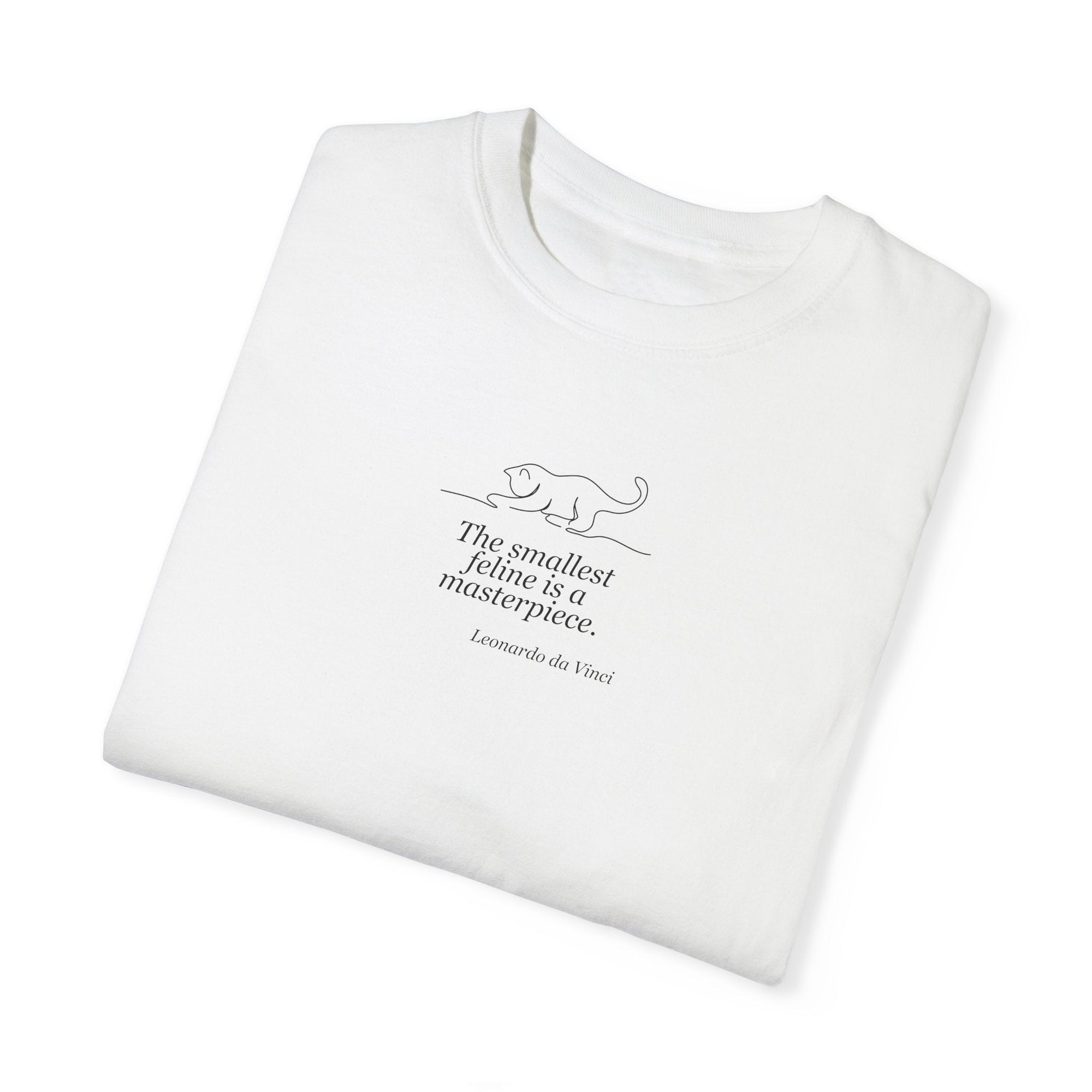 Leonardo da Vinci Inspired Unisex T-Shirt - "The Smallest Feline is a Masterpiece" - Clothing, T-shirts - EpiAl's Shop