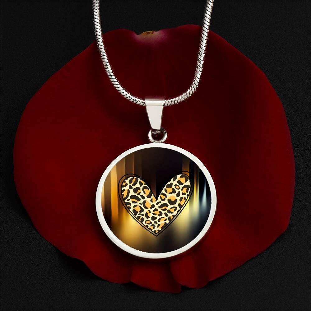 Leopard Heart Necklace - Jewelry - Epileptic Al’s Shop