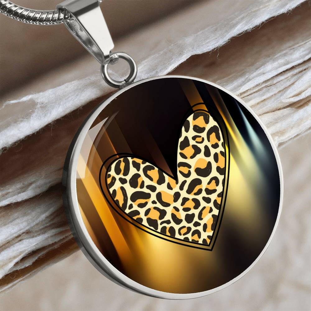 Leopard Heart Necklace - Jewelry - Epileptic Al’s Shop