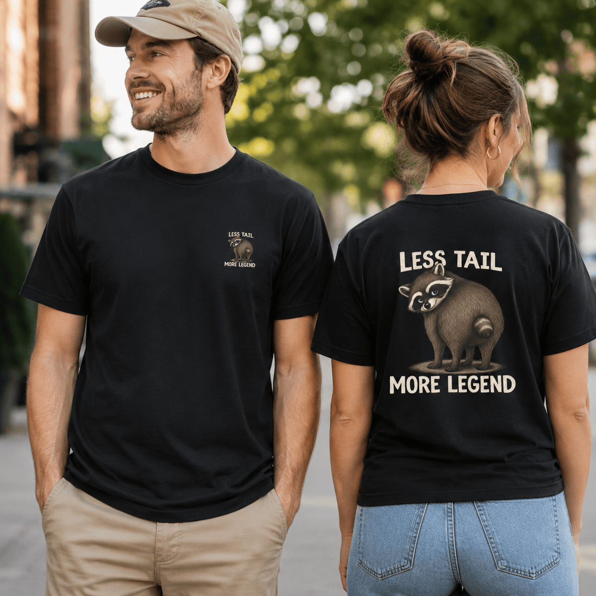 Less Tail, More Legend Jimothy Raccoon T-Shirt - Clothing, Unisex, T-Shirts - EpiAl's Shop