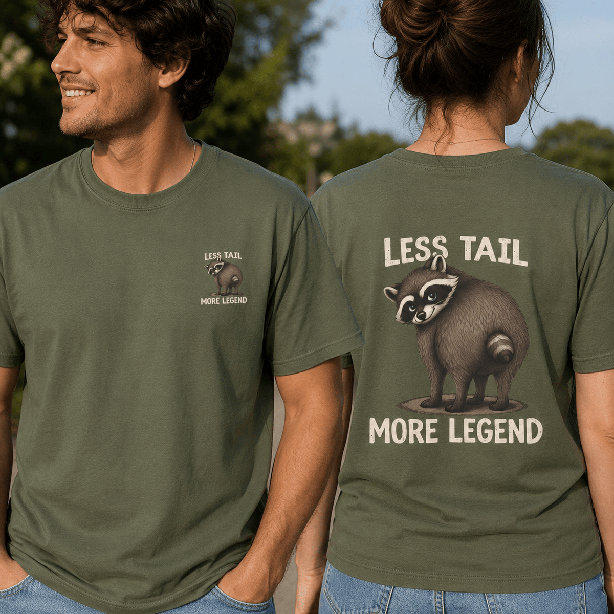 Less Tail, More Legend Jimothy Raccoon T-Shirt - Clothing, Unisex, T-Shirts - EpiAl's Shop
