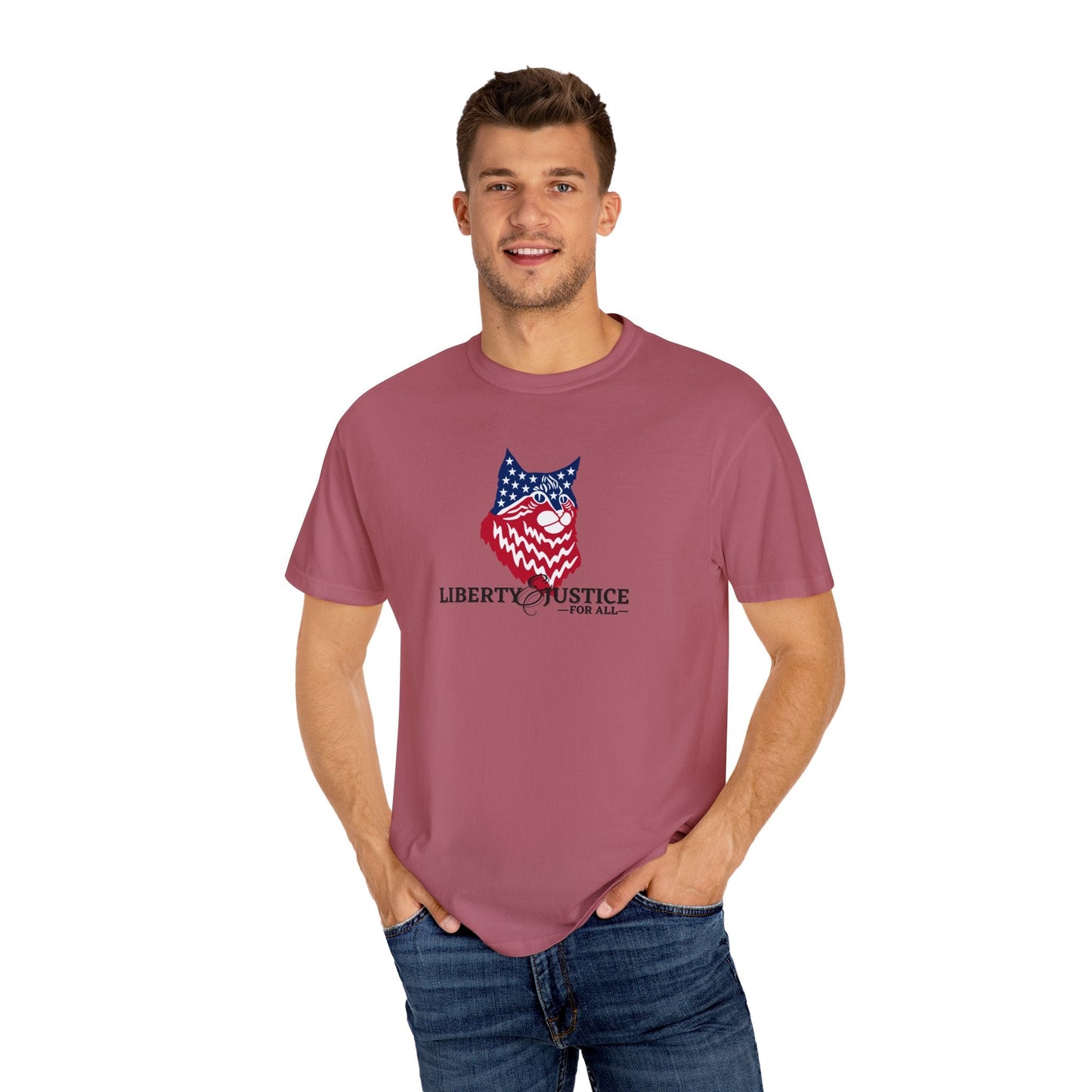 Liberty Justice Unisex Garment - Dyed T - shirt - T - Shirt - Epileptic Al’s Shop