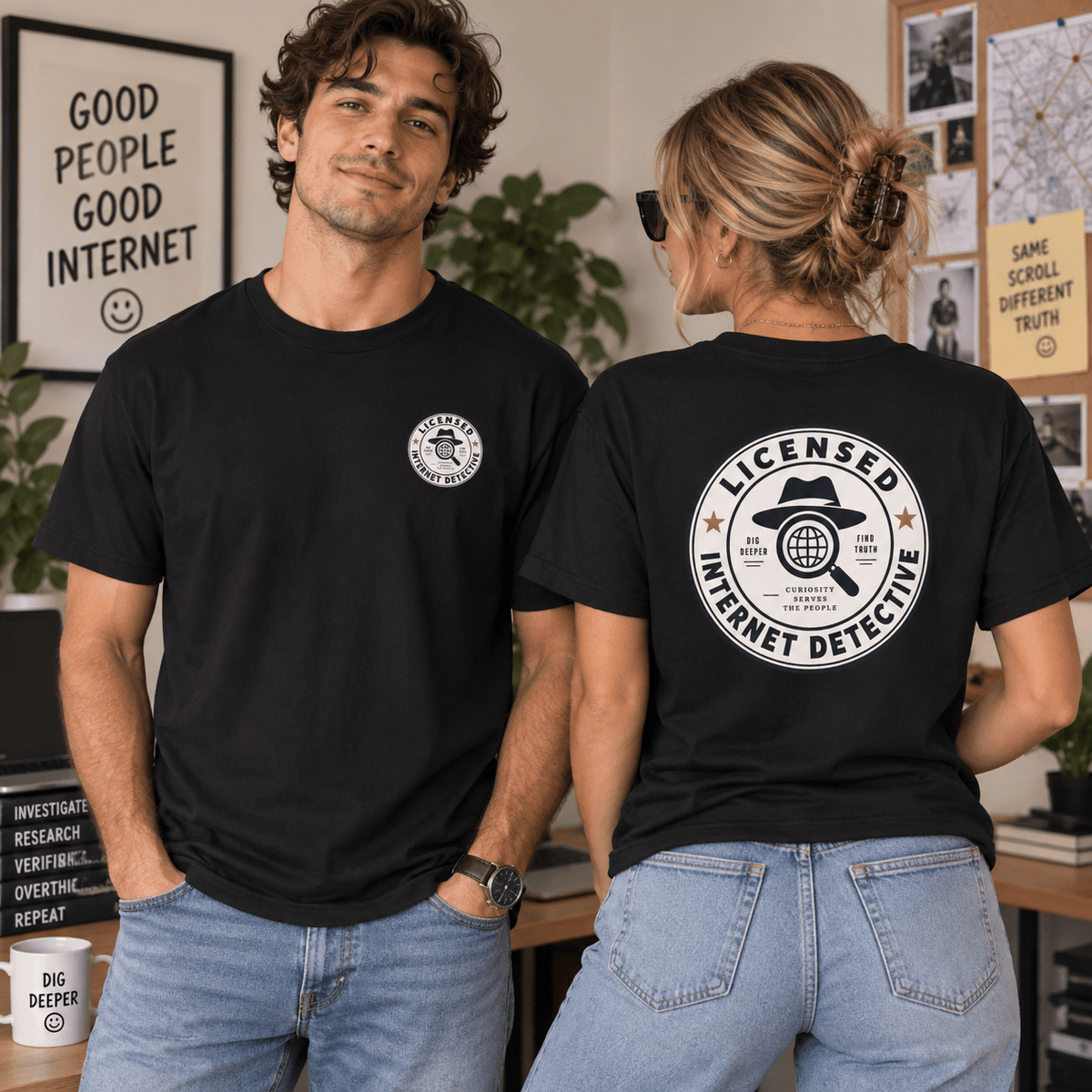 Licensed Internet Detective T-Shirt | Funny Internet Investigator Tee - Clothing, Unisex, T-Shirts - EpiAl's Shop