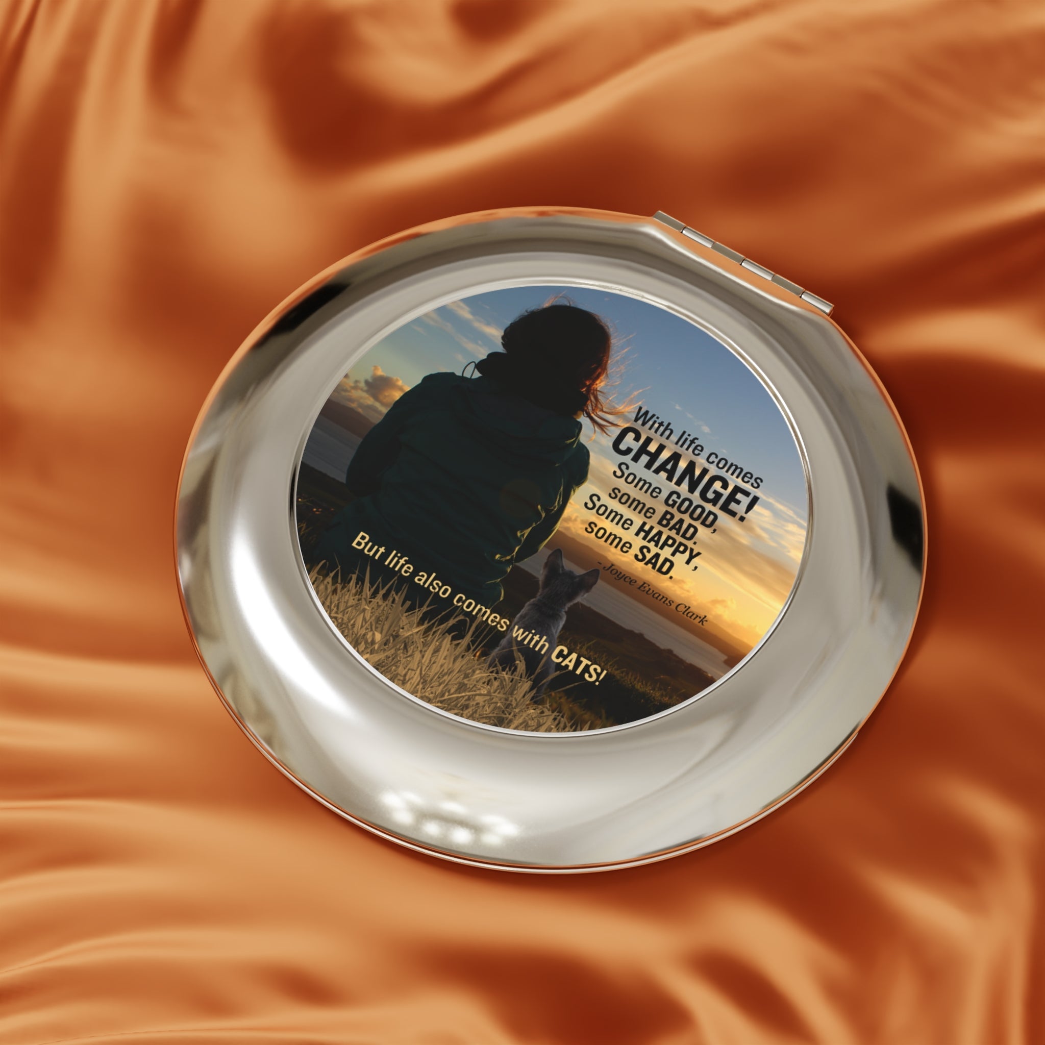 Life Comes with Cats Compact Travel Mirror - Accessories, Beauty, Travel Mirror - EpiAl's Shop