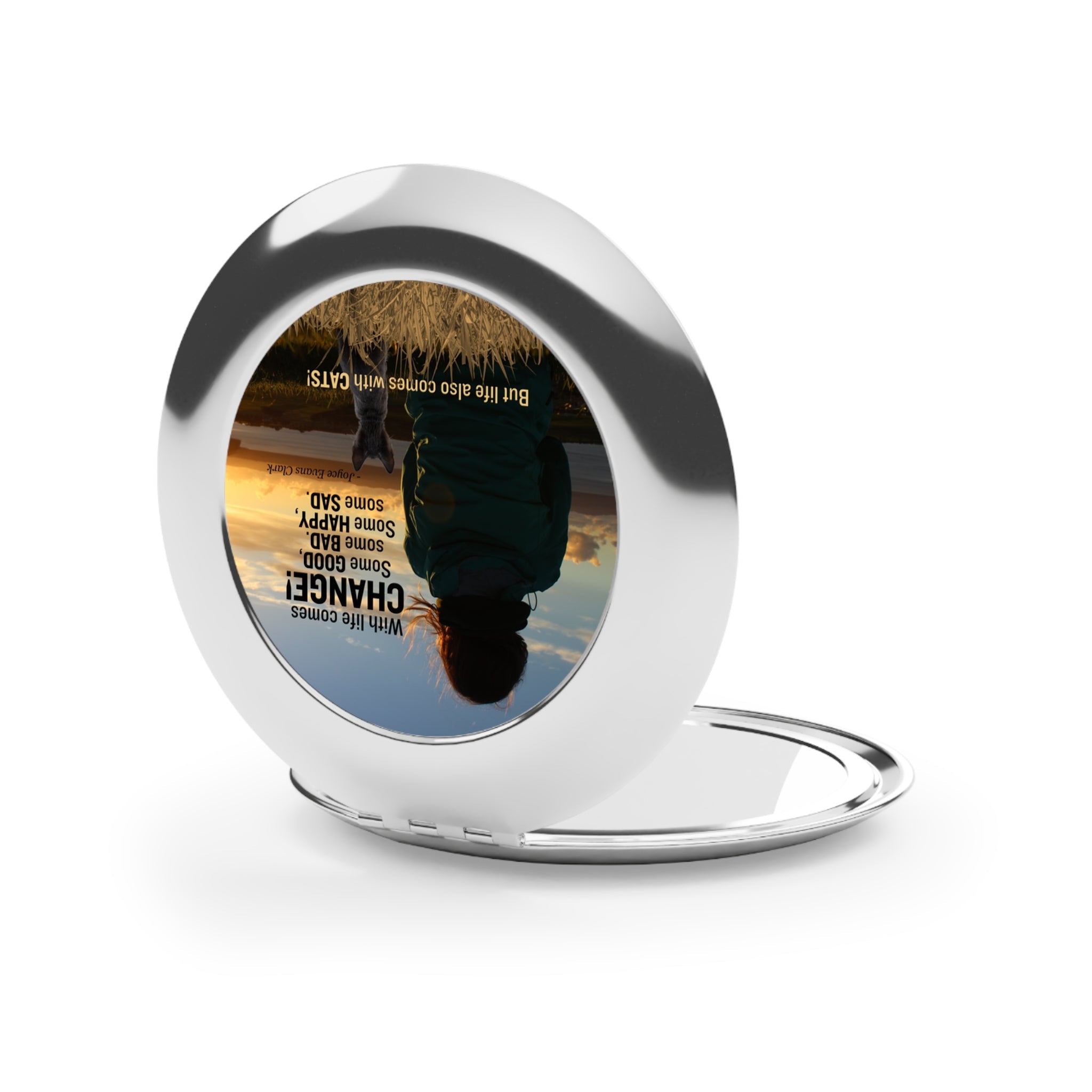 Life Comes with Cats Compact Travel Mirror - Accessories, Beauty, Travel Mirror - EpiAl's Shop