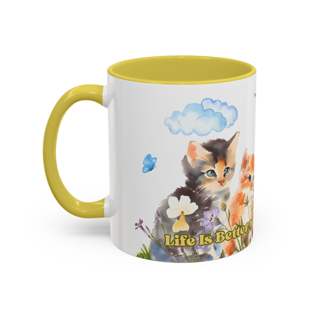 Life Is Better with Coffee and Cats Ceramic Mug - Drinkware, Coffee Mugs - EpiAl's Shop