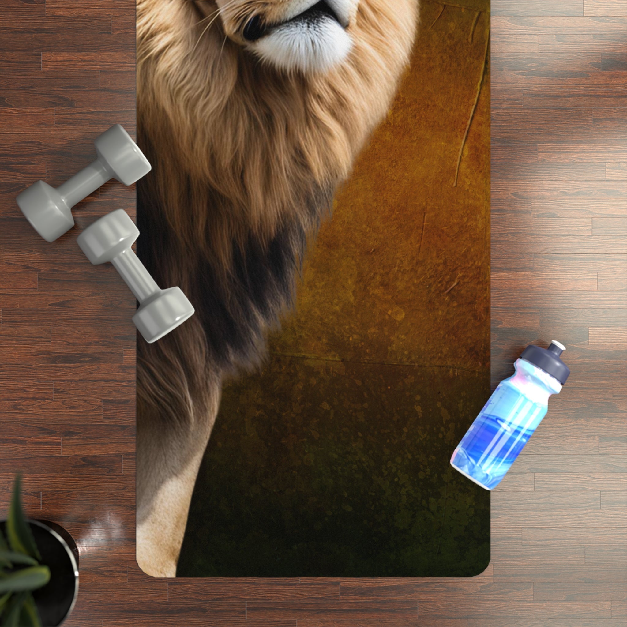 Lion Design Rubber Yoga Mat - Non - Slip, Perfect for Yoga Enthusiasts - Accessories, Yoga Mats - EpiAl's Shop