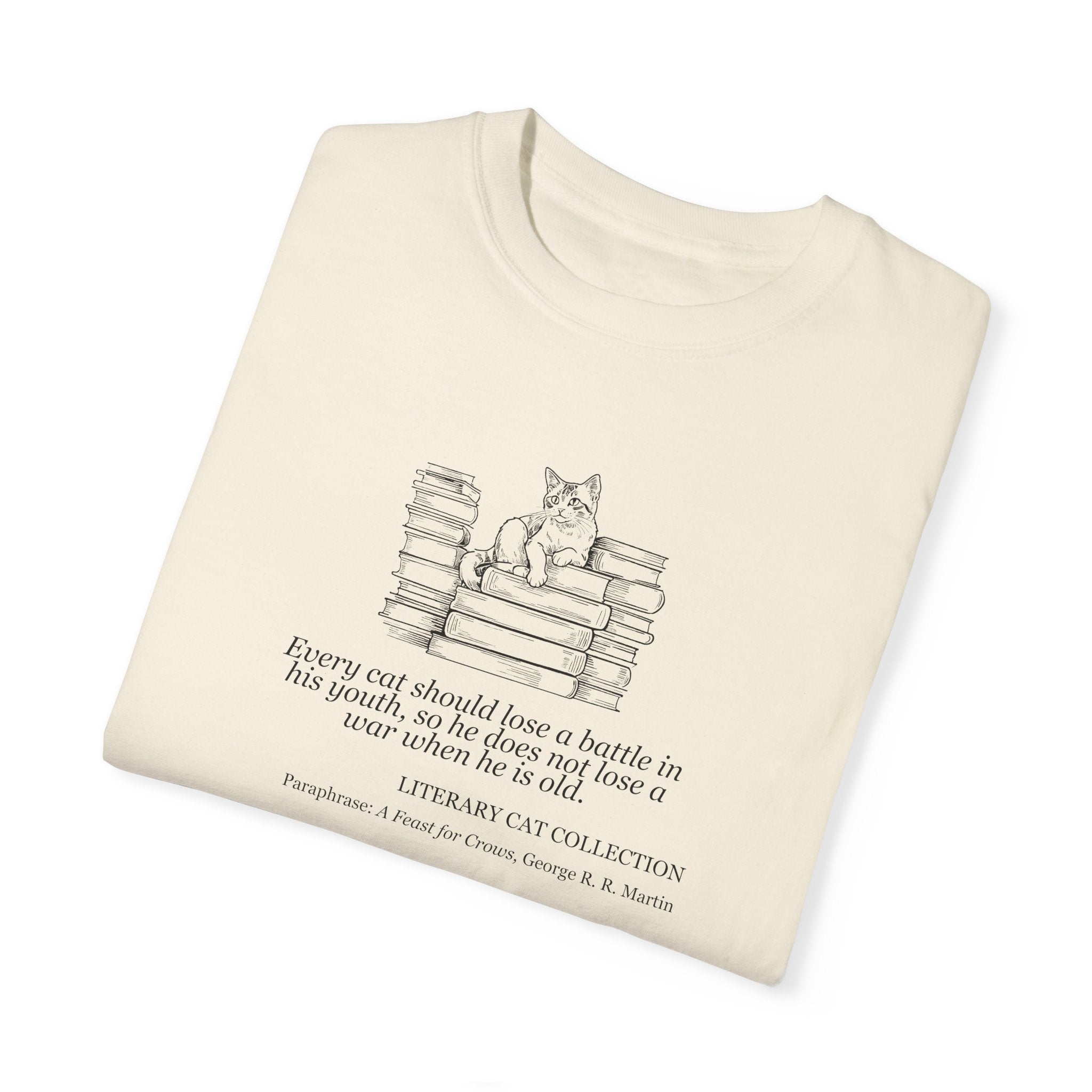 Literary Cat Unisex T-Shirt - A Feast for Crows - Clothing, T-shirts - EpiAl's Shop