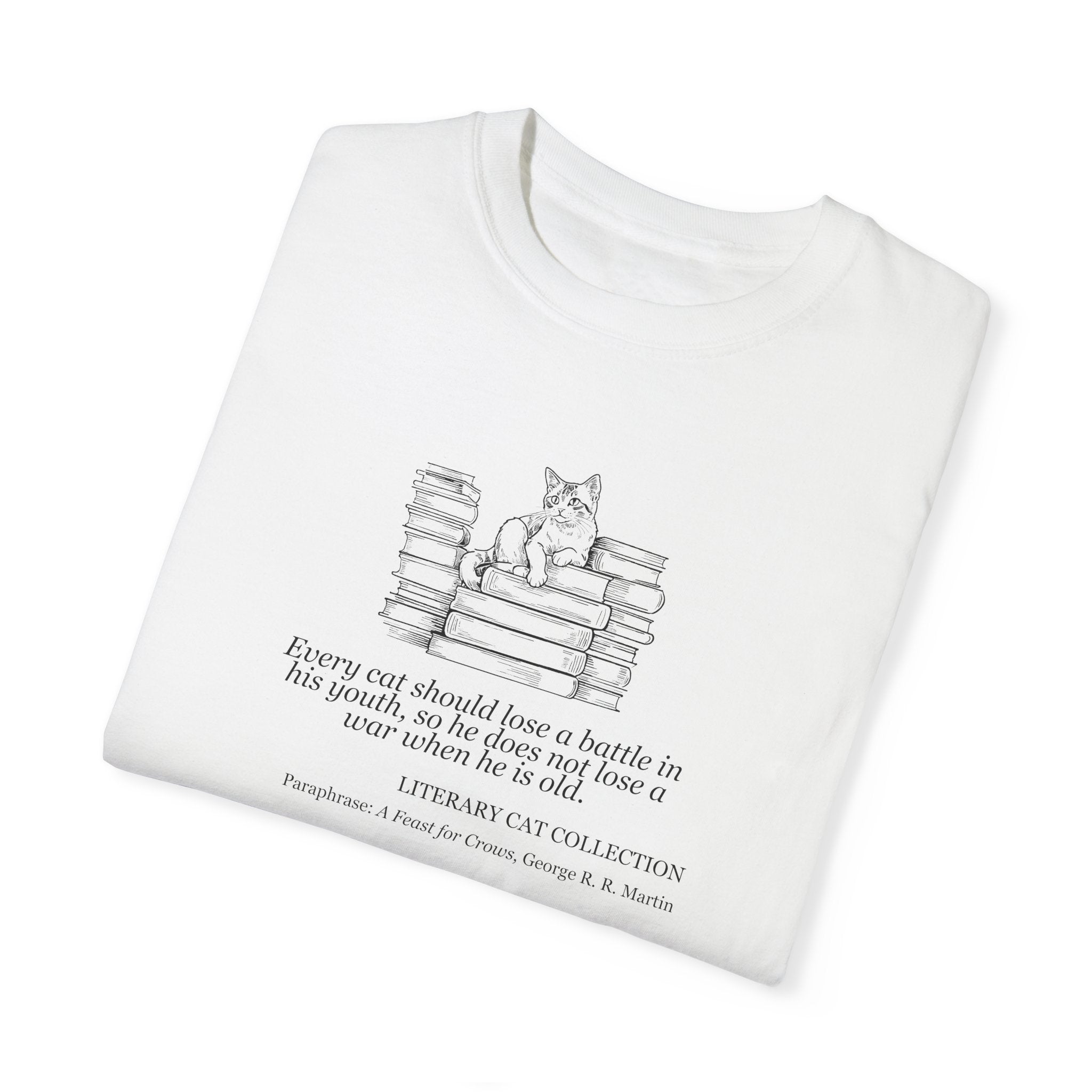 Literary Cat Unisex T-Shirt - A Feast for Crows - Clothing, T-shirts - EpiAl's Shop