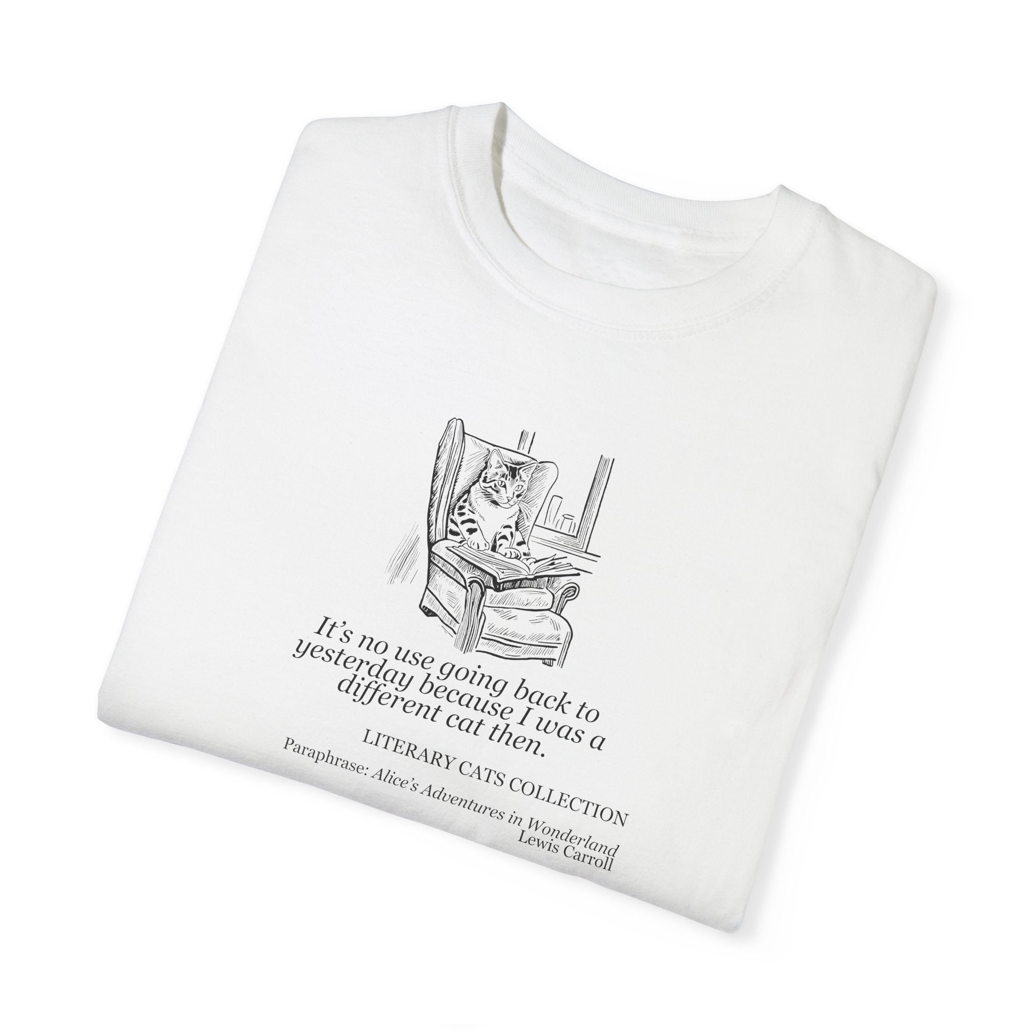 Literary Cat Unisex T-Shirt - Alice in Wonderland - Clothing, T-shirts - EpiAl's Shop