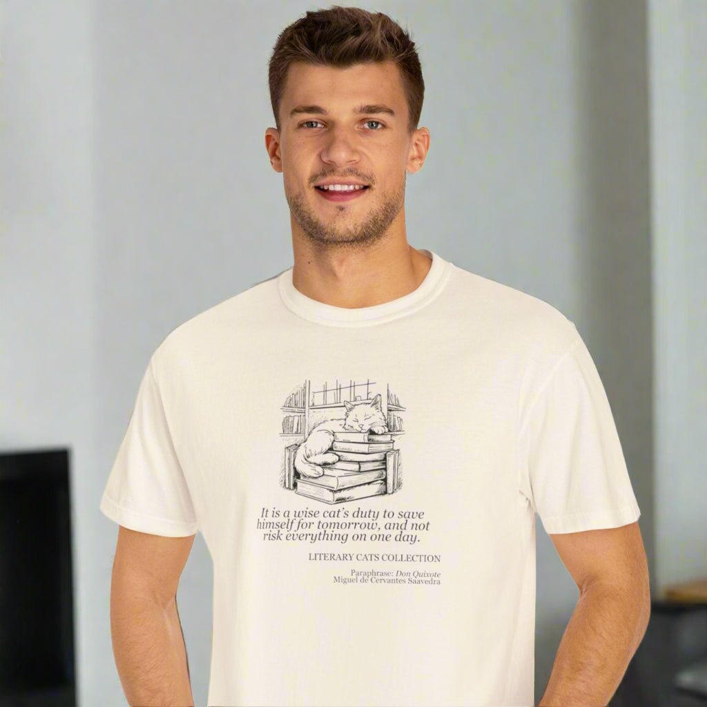 Literary Cat Unisex T-Shirt - Don Quixote - Clothing, T-shirts - EpiAl's Shop