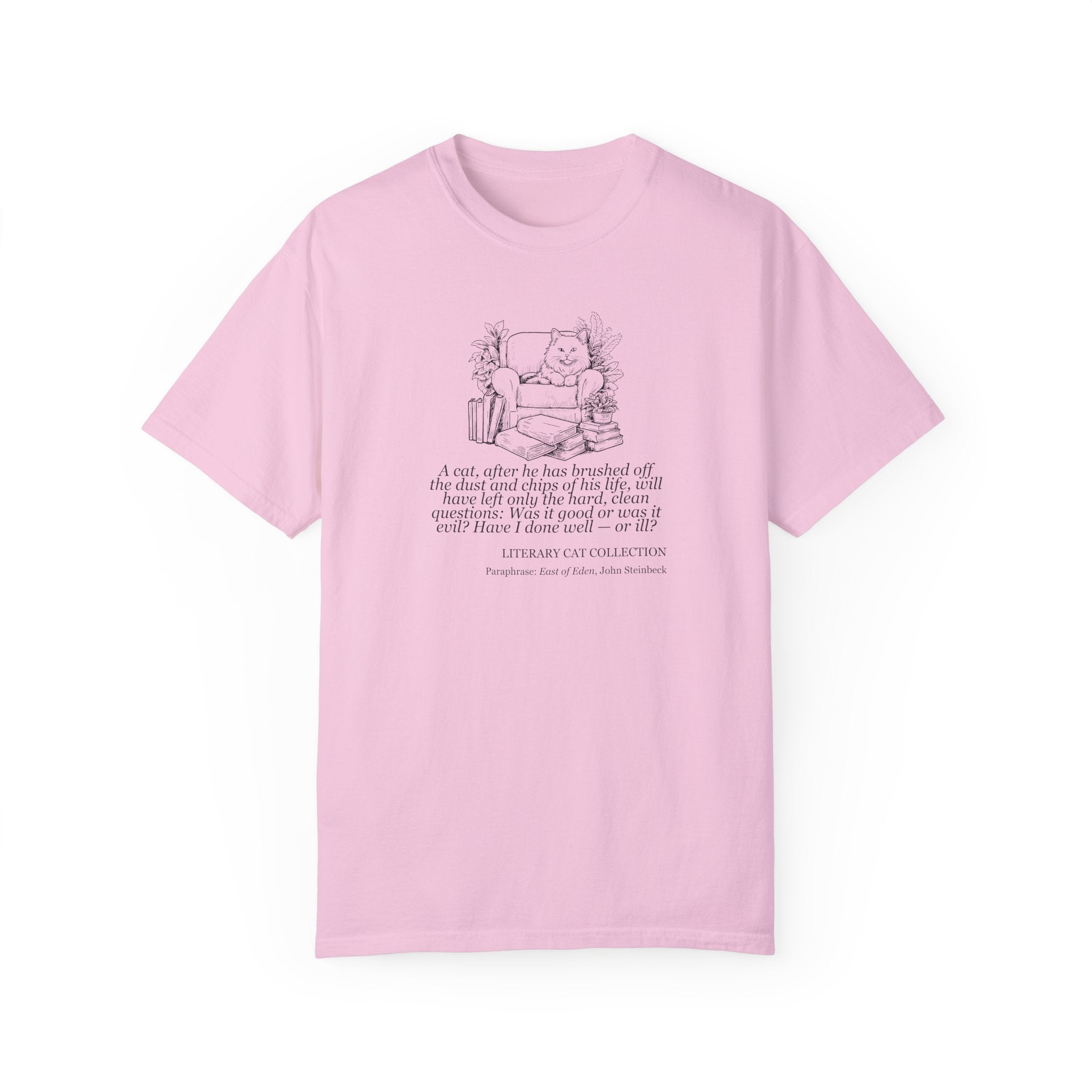 Literary Cat Unisex T-Shirt - East of Eden - Clothing, T-shirts - EpiAl's Shop