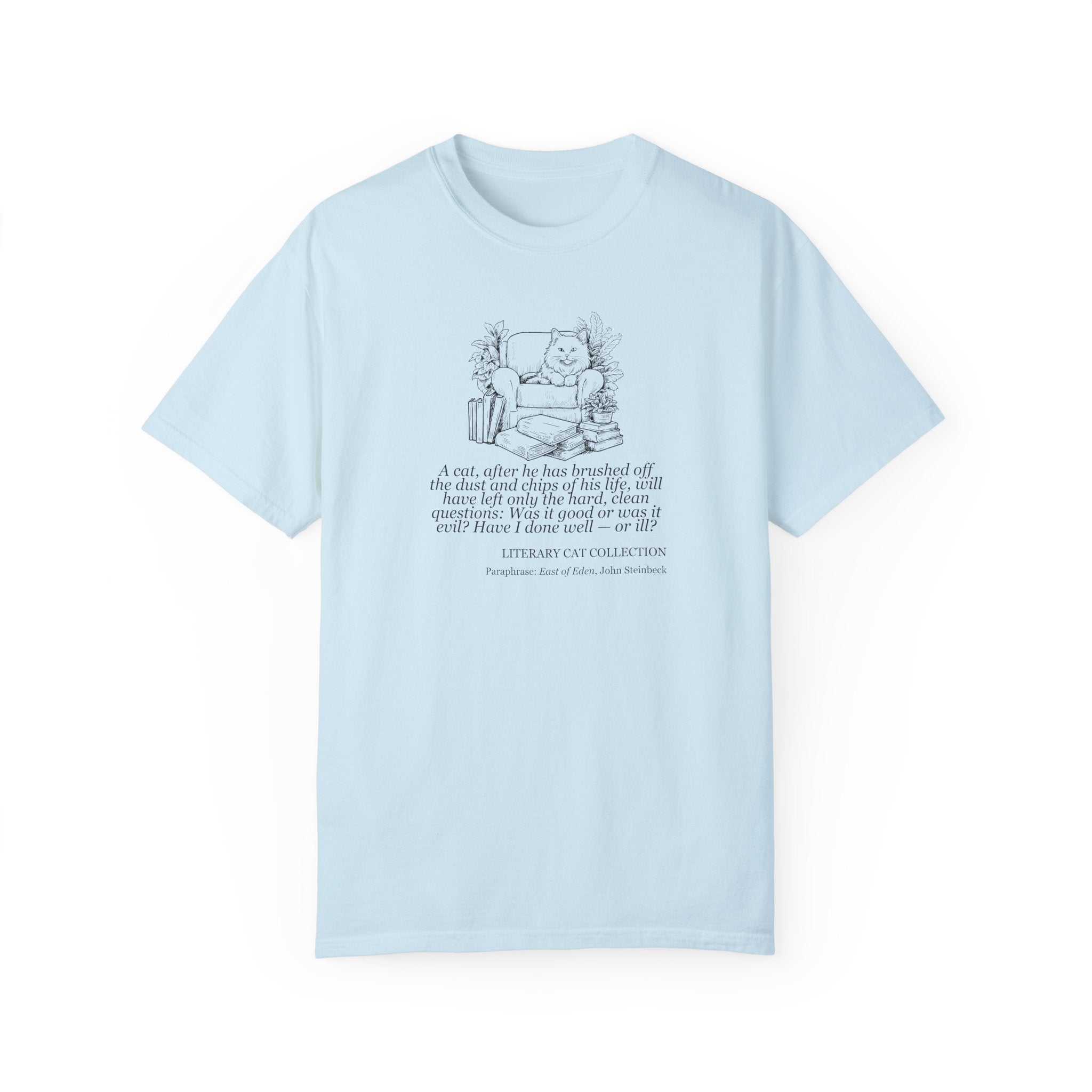 Literary Cat Unisex T-Shirt - East of Eden - Clothing, T-shirts - EpiAl's Shop