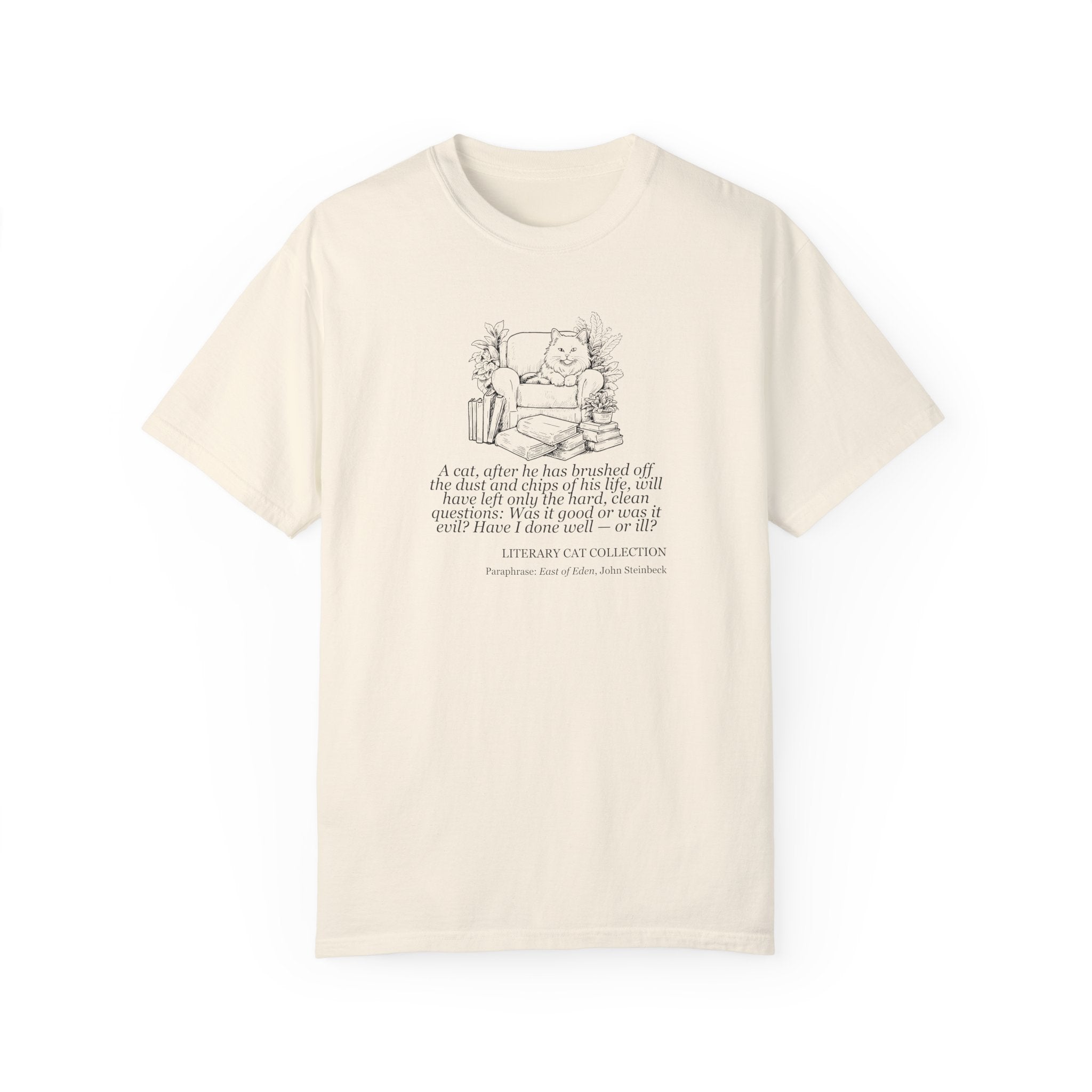 Literary Cat Unisex T-Shirt - East of Eden - Clothing, T-shirts - EpiAl's Shop