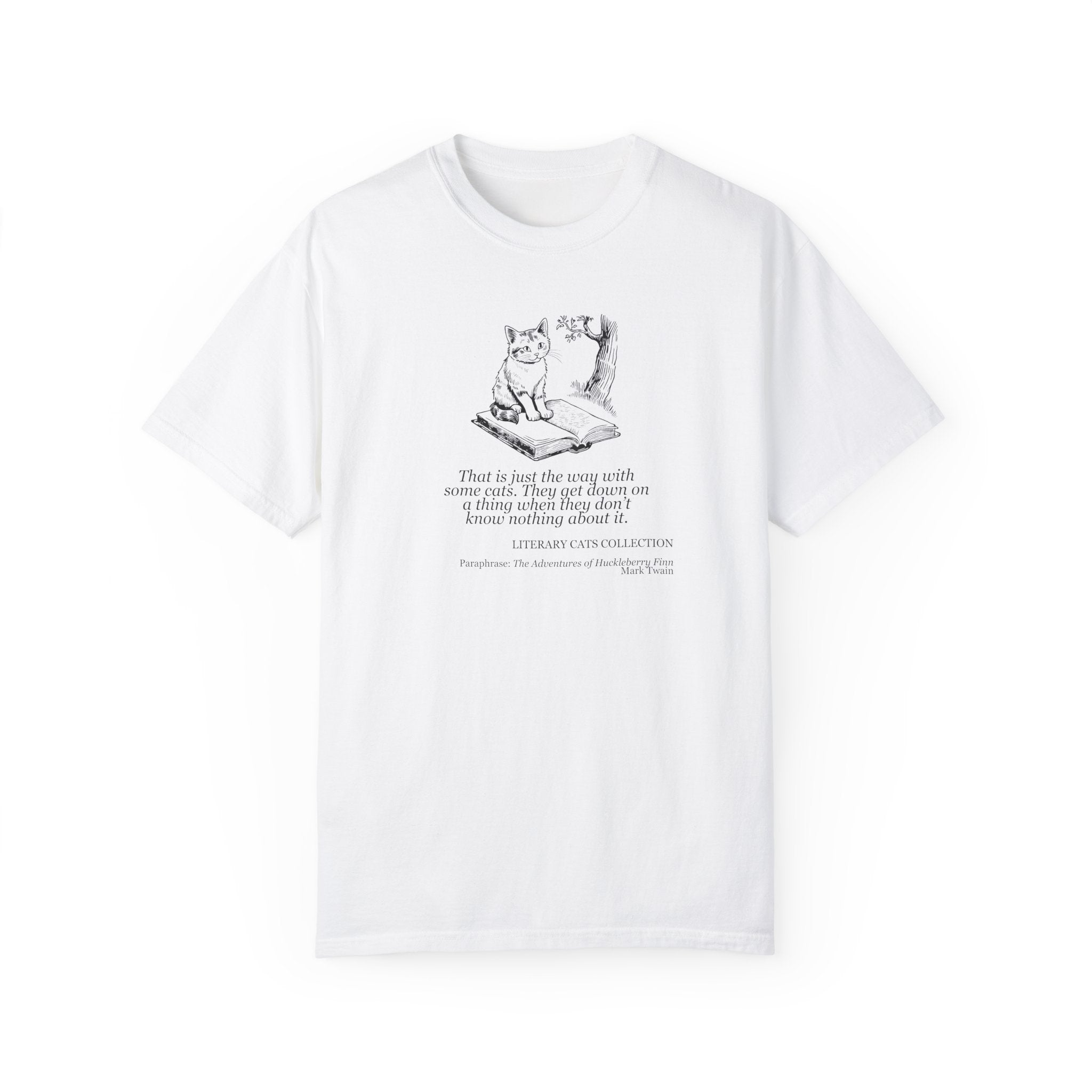 Literary Cat Unisex T-Shirt - Huckleberry Finn - Clothing, T-shirts - EpiAl's Shop