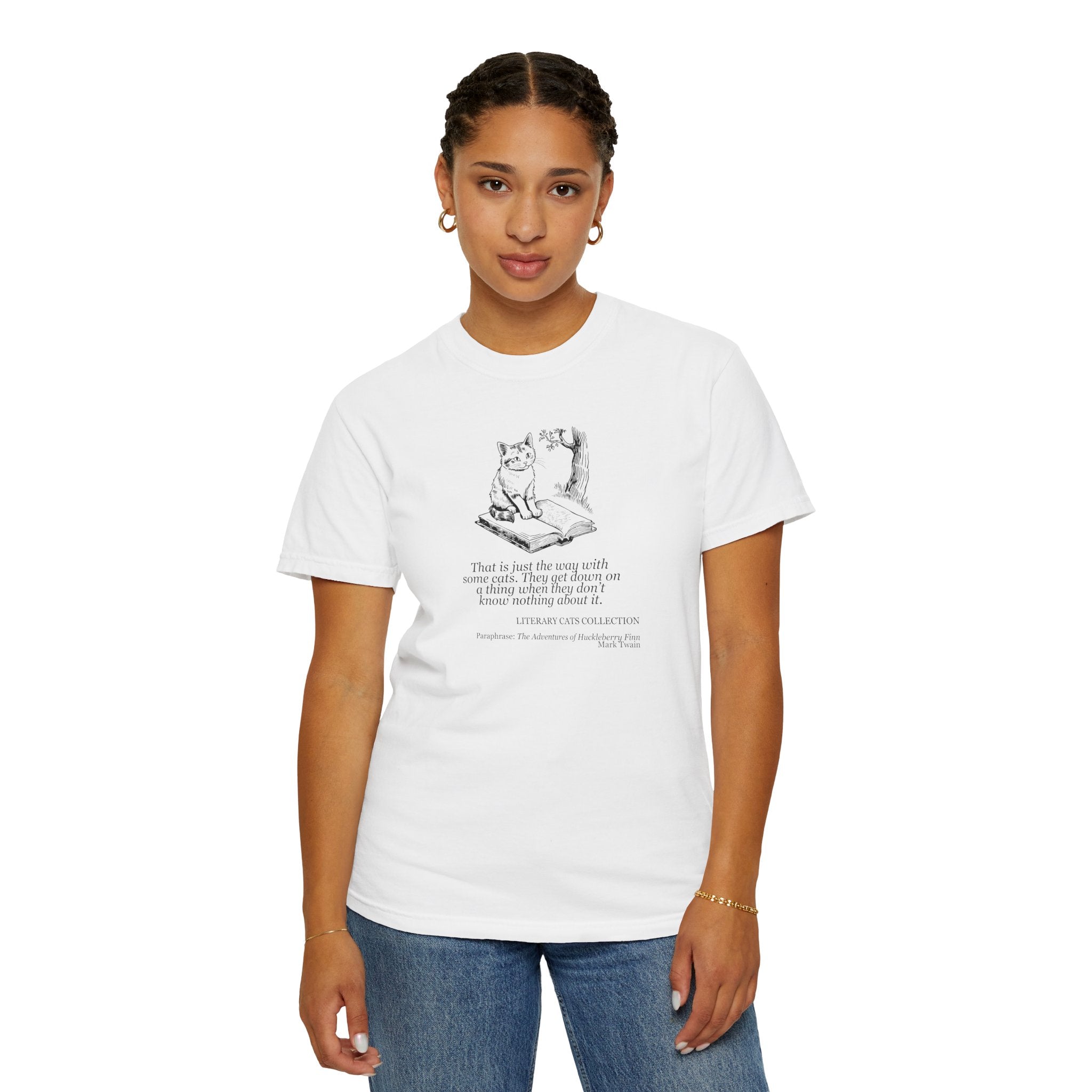 Literary Cat Unisex T-Shirt - Huckleberry Finn - Clothing, T-shirts - EpiAl's Shop