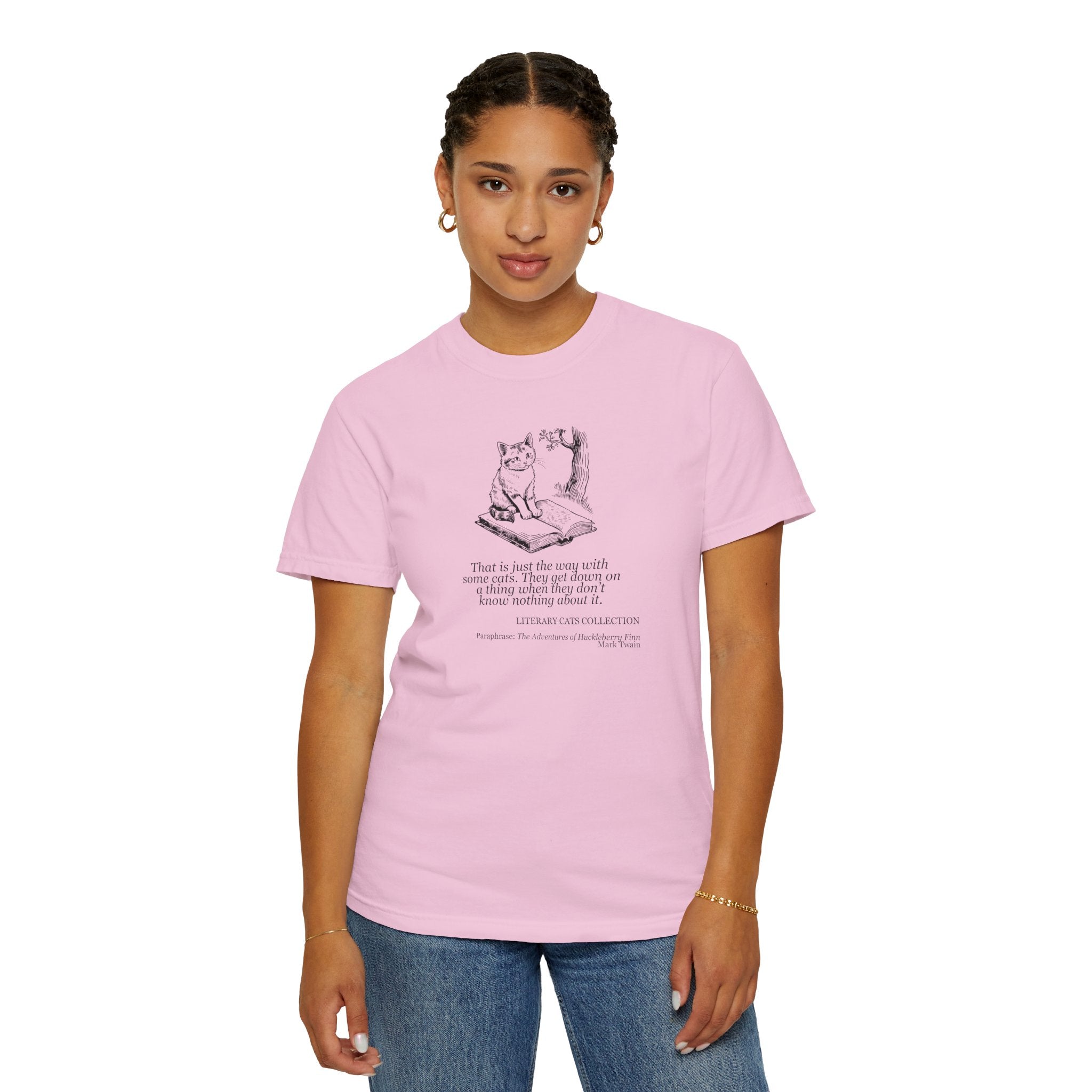 Literary Cat Unisex T-Shirt - Huckleberry Finn - Clothing, T-shirts - EpiAl's Shop