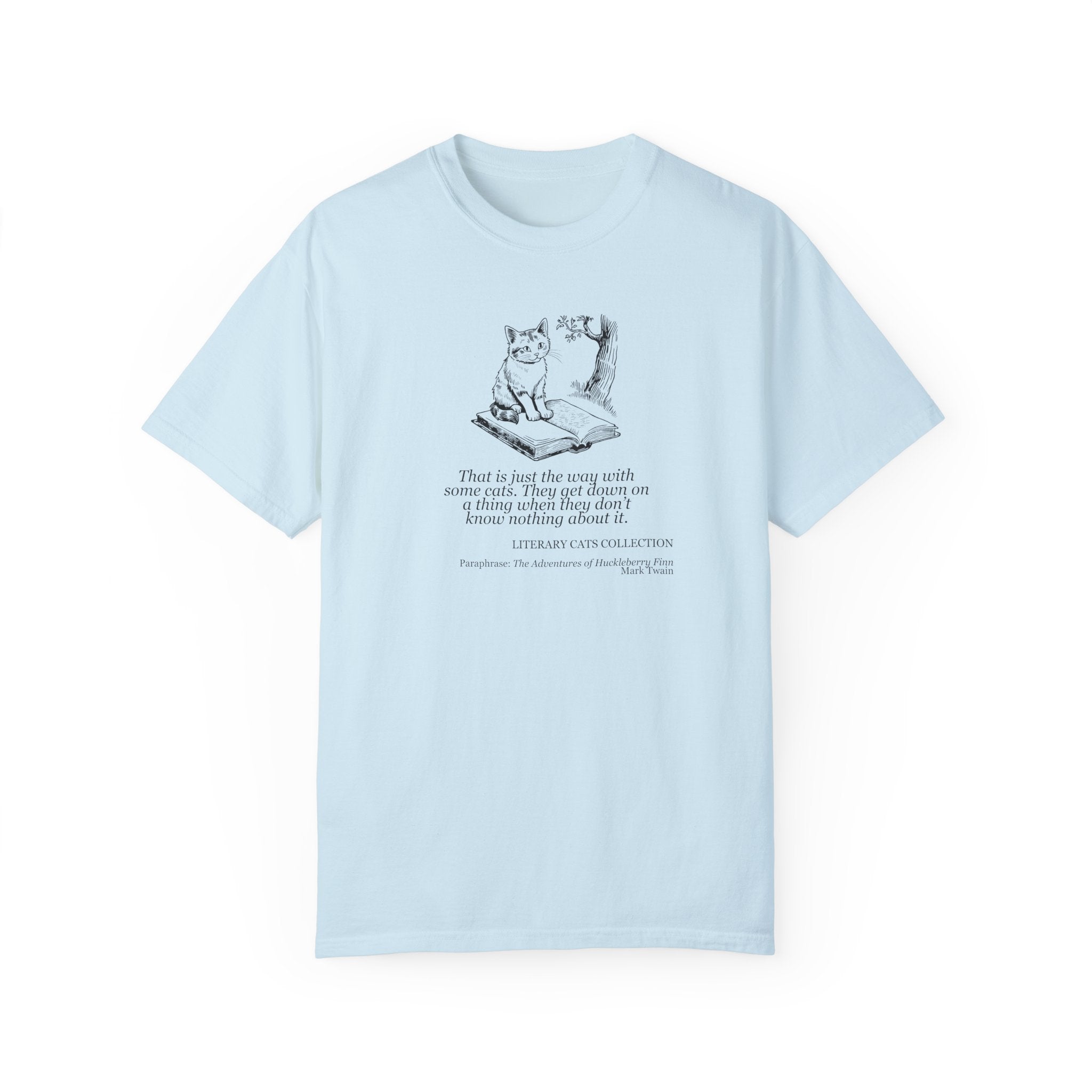 Literary Cat Unisex T-Shirt - Huckleberry Finn - Clothing, T-shirts - EpiAl's Shop