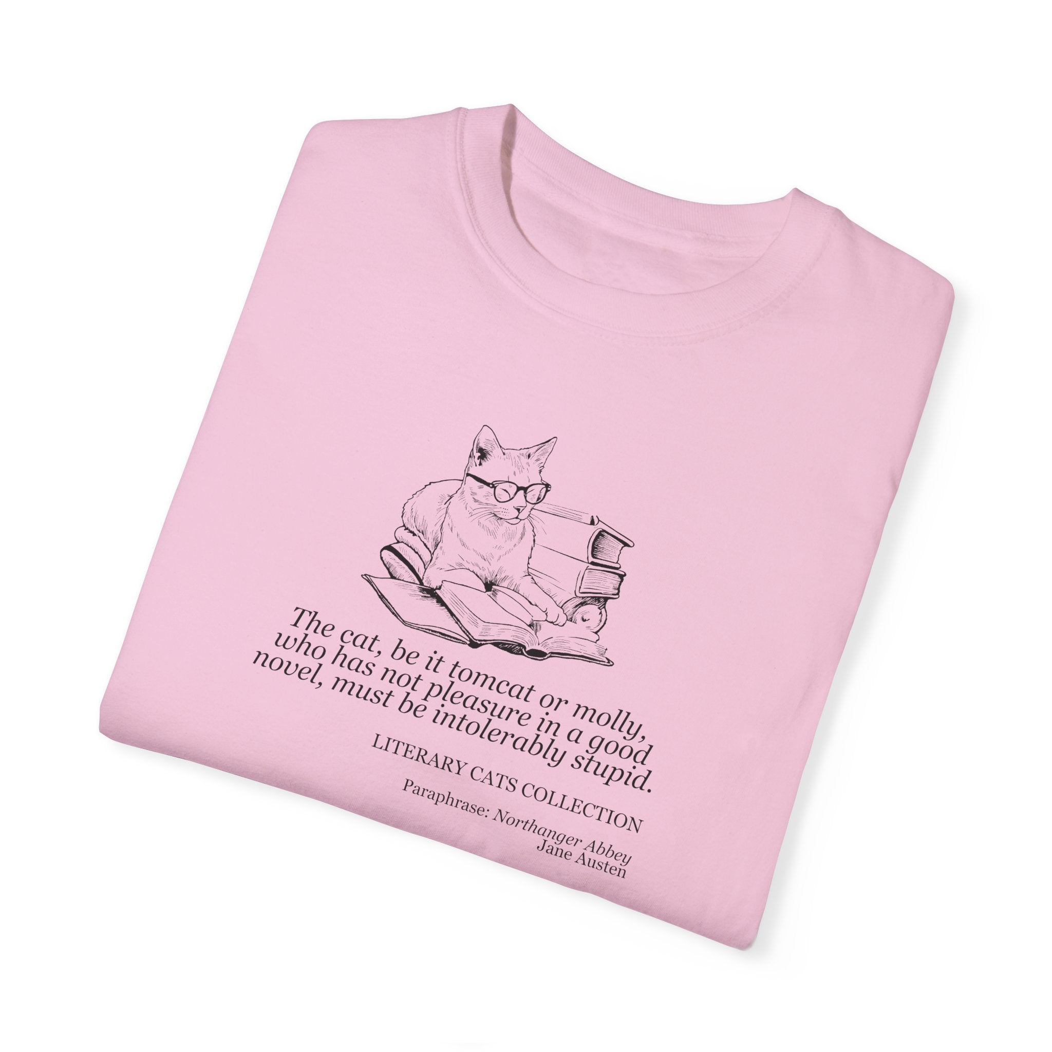 Literary Cat Unisex T-Shirt - Northanger Abbey - Clothing, T-shirts - EpiAl's Shop