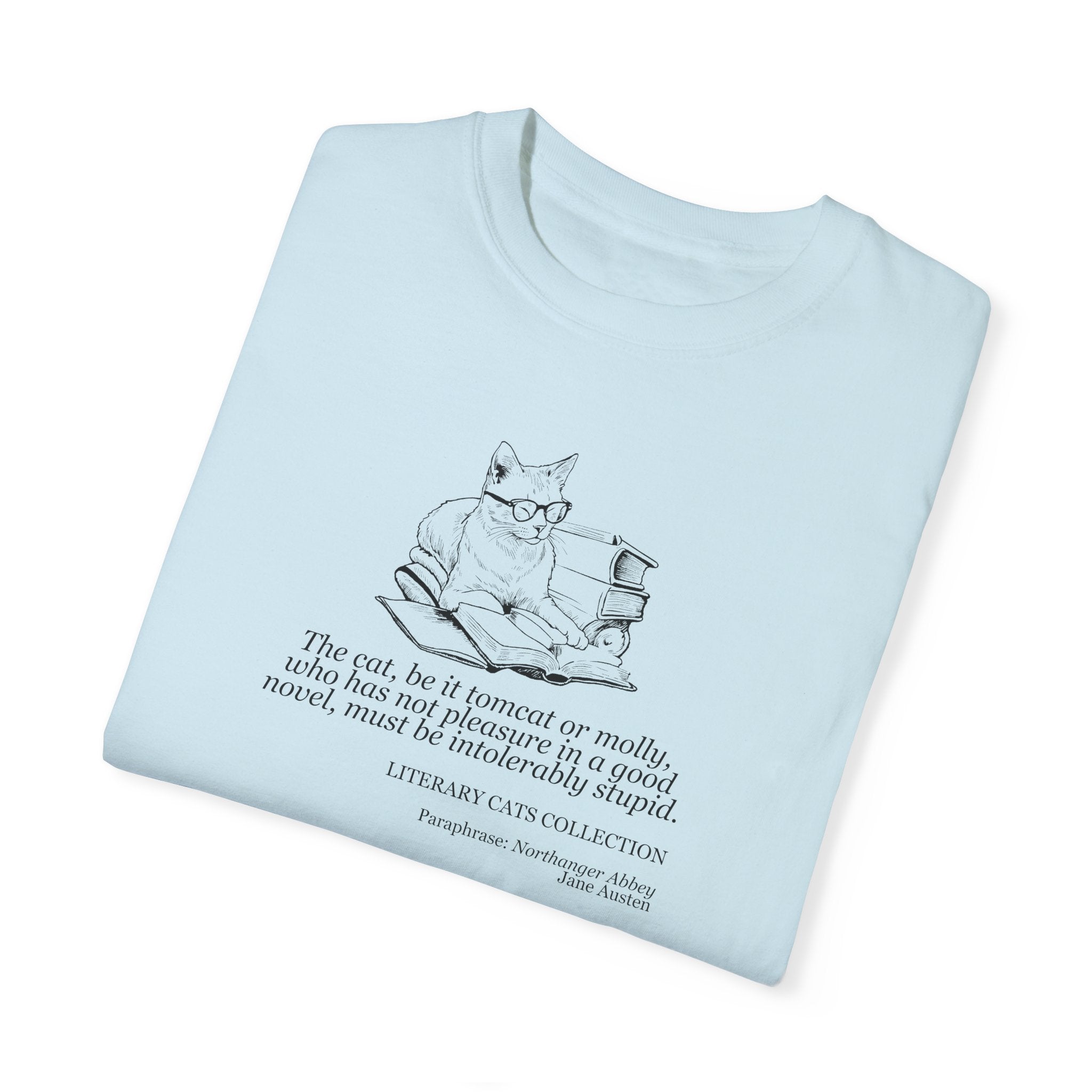 Literary Cat Unisex T-Shirt - Northanger Abbey - Clothing, T-shirts - EpiAl's Shop