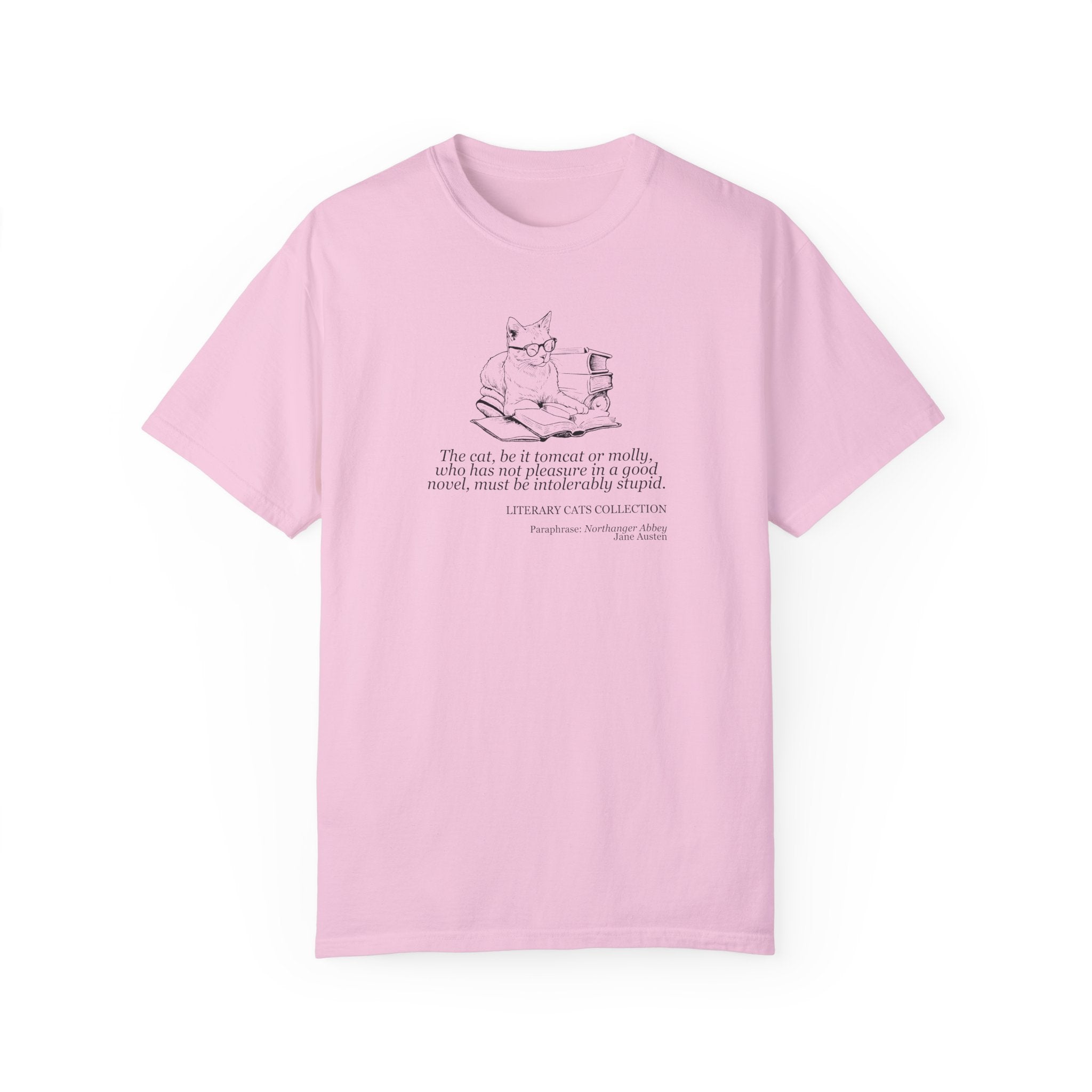 Literary Cat Unisex T-Shirt - Northanger Abbey - Clothing, T-shirts - EpiAl's Shop