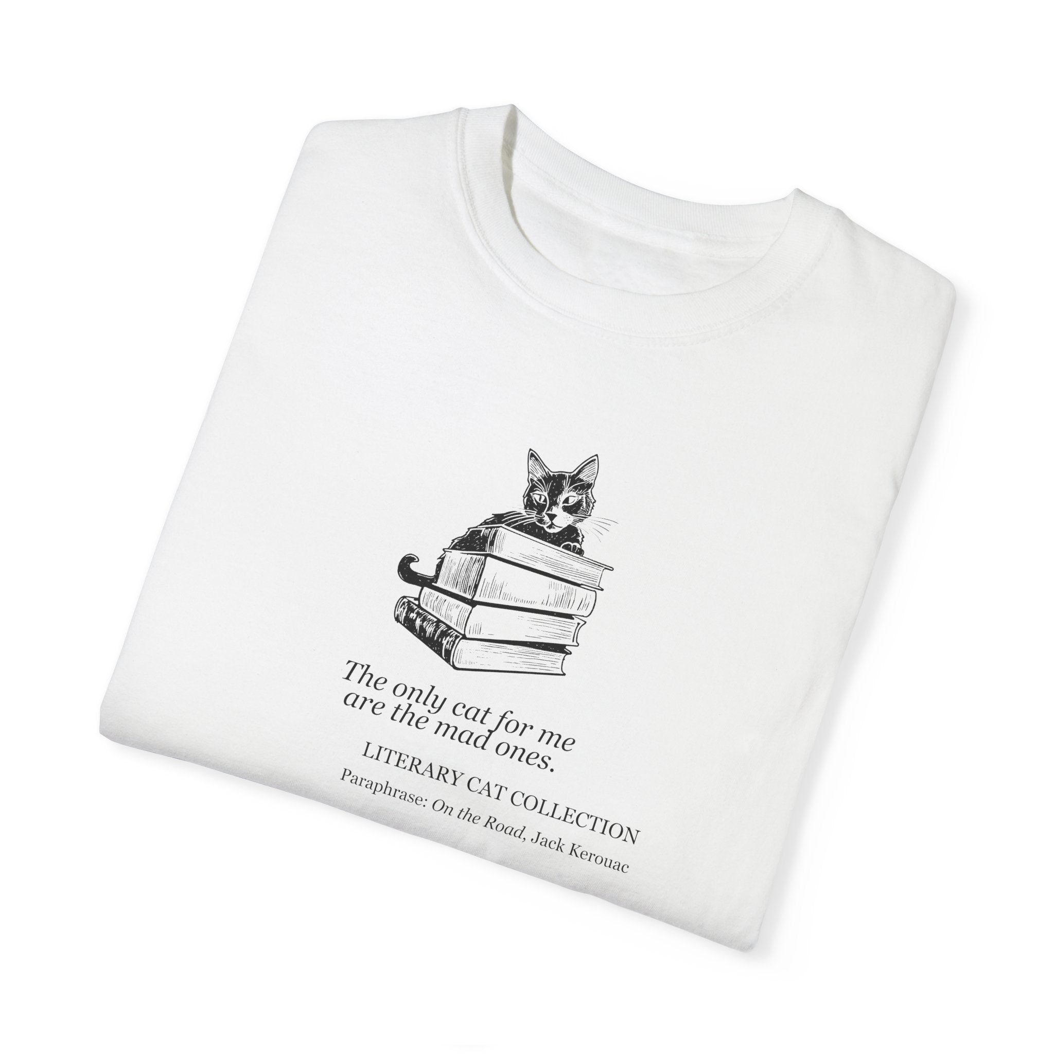Literary Cat Unisex T-Shirt - On the Road - Clothing, T-shirts - EpiAl's Shop