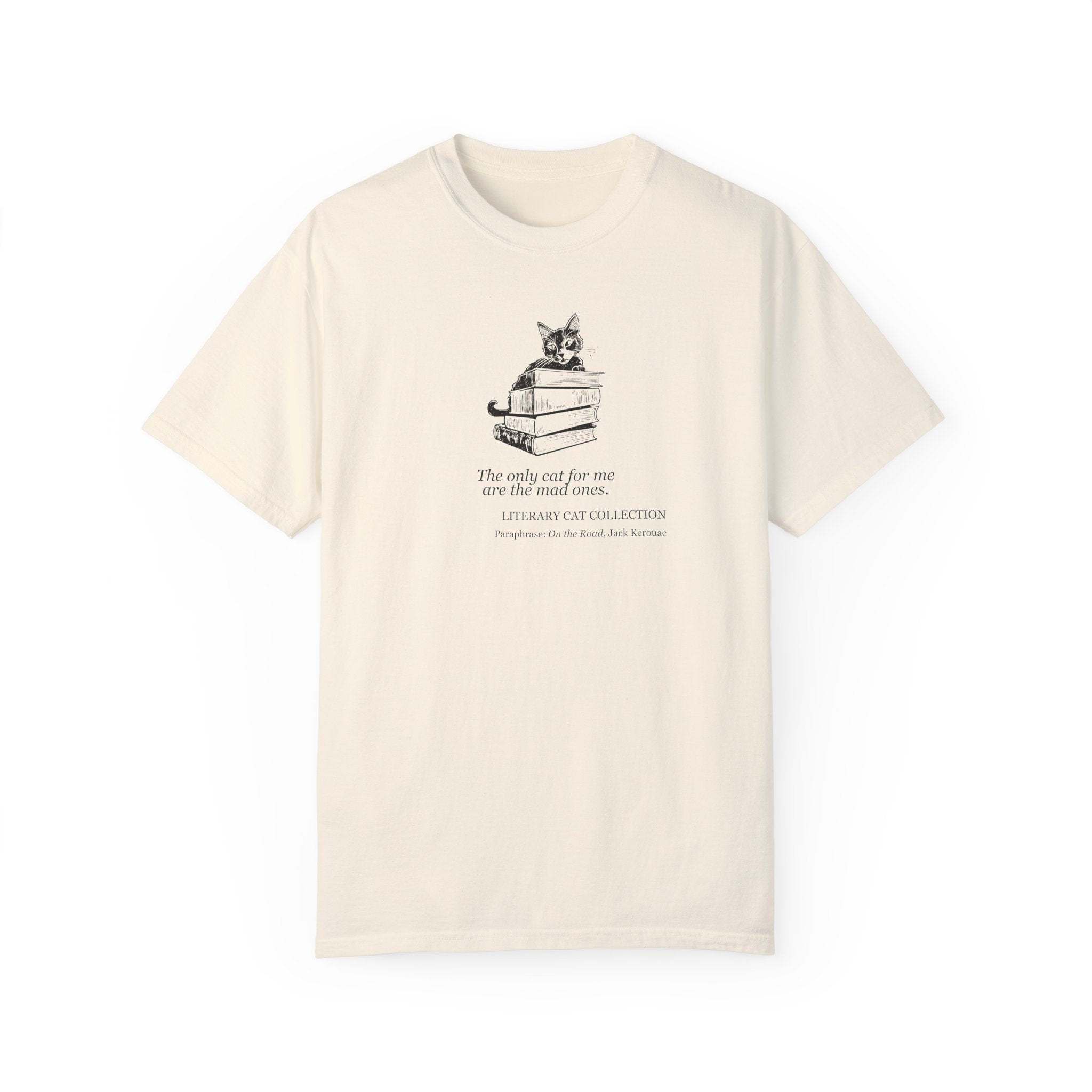 Literary Cat Unisex T-Shirt - On the Road - Clothing, T-shirts - EpiAl's Shop