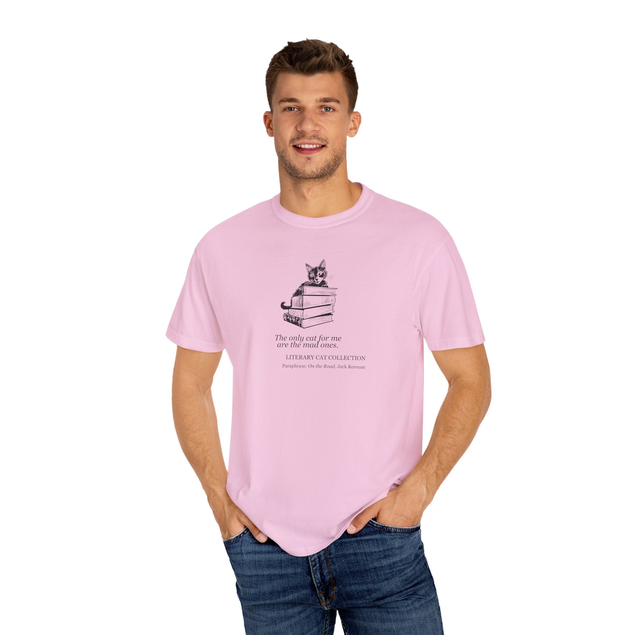 Literary Cat Unisex T-Shirt - On the Road - Clothing, T-shirts - EpiAl's Shop