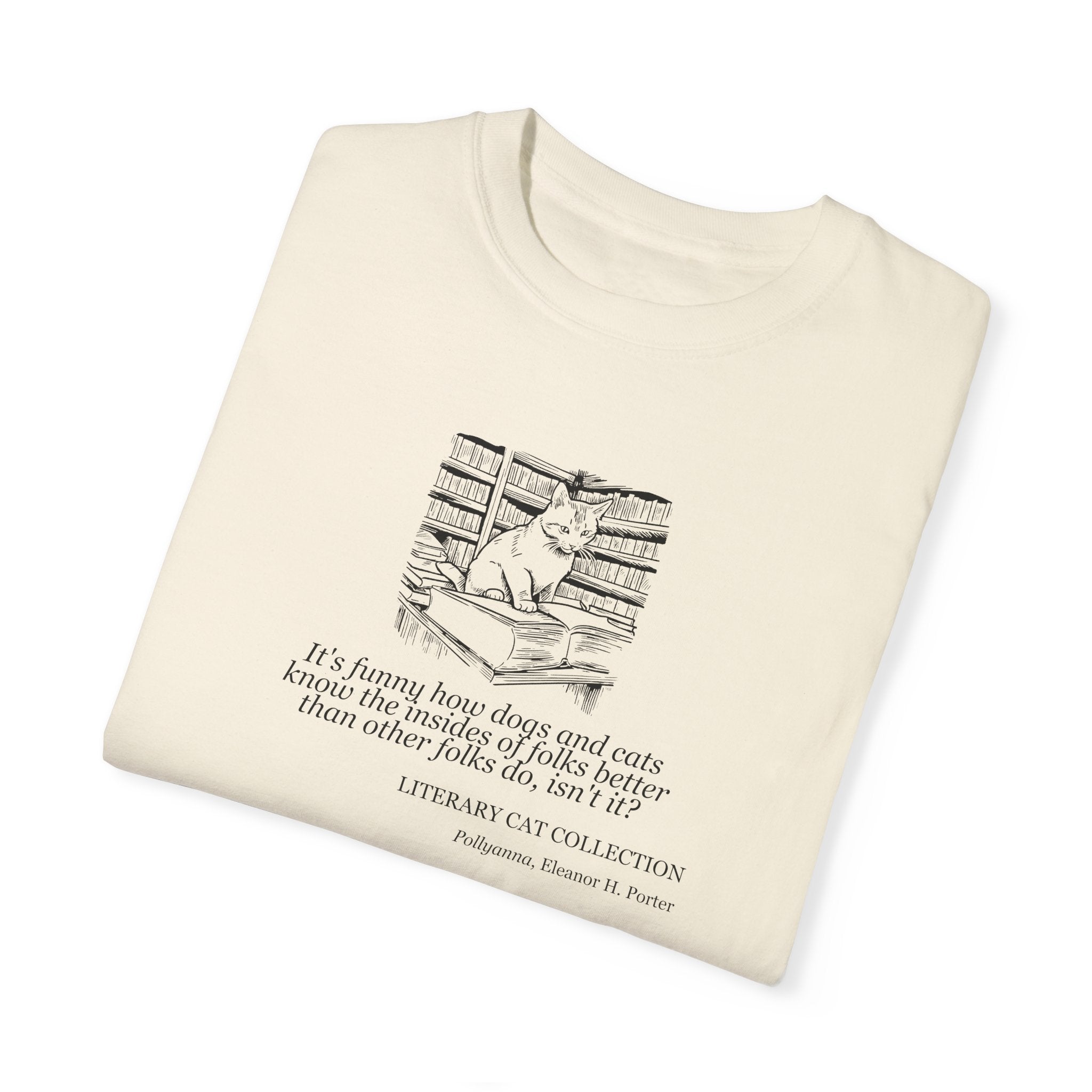 Literary Cat Unisex T-Shirt - Pollyanna - Clothing, T-shirts - EpiAl's Shop