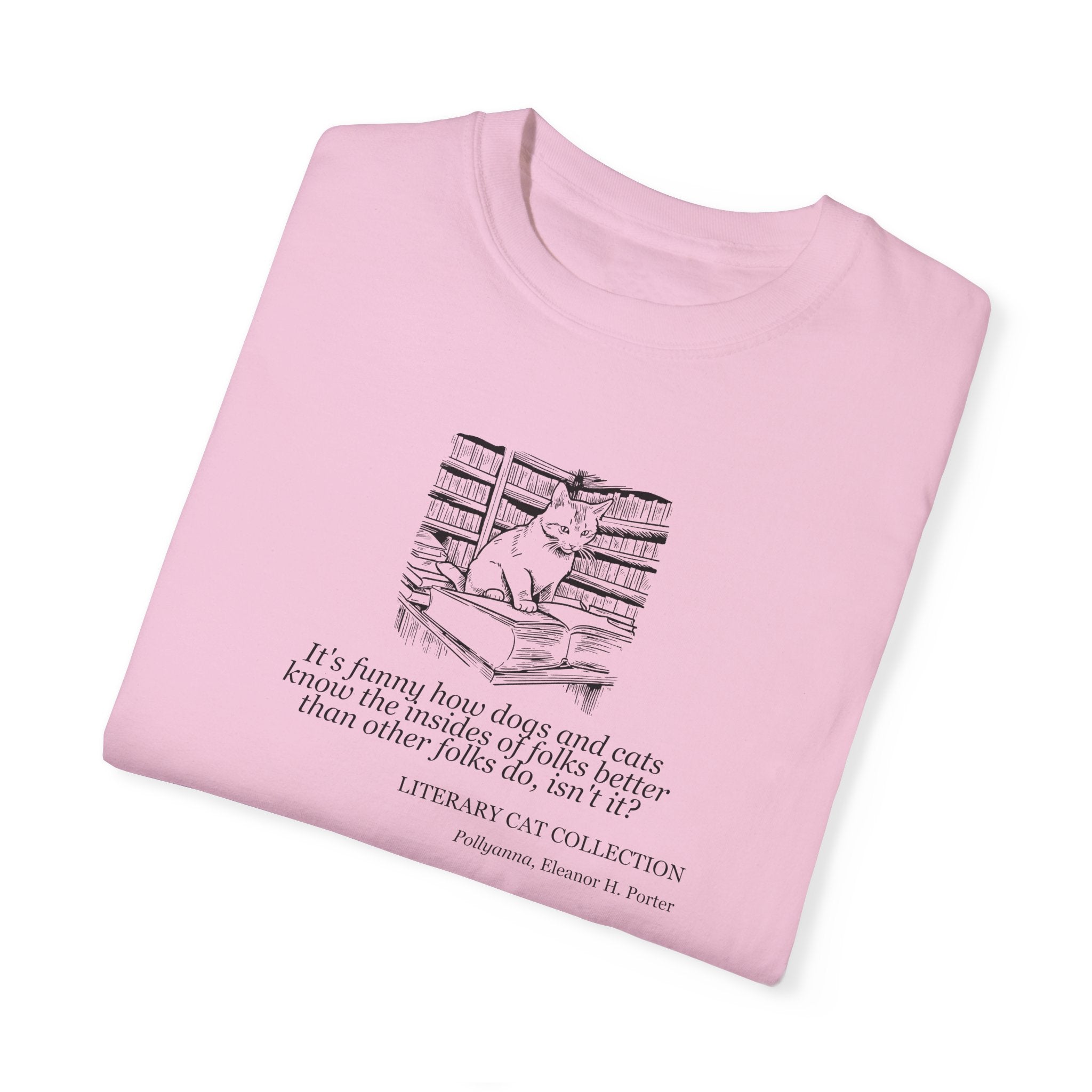 Literary Cat Unisex T-Shirt - Pollyanna - Clothing, T-shirts - EpiAl's Shop