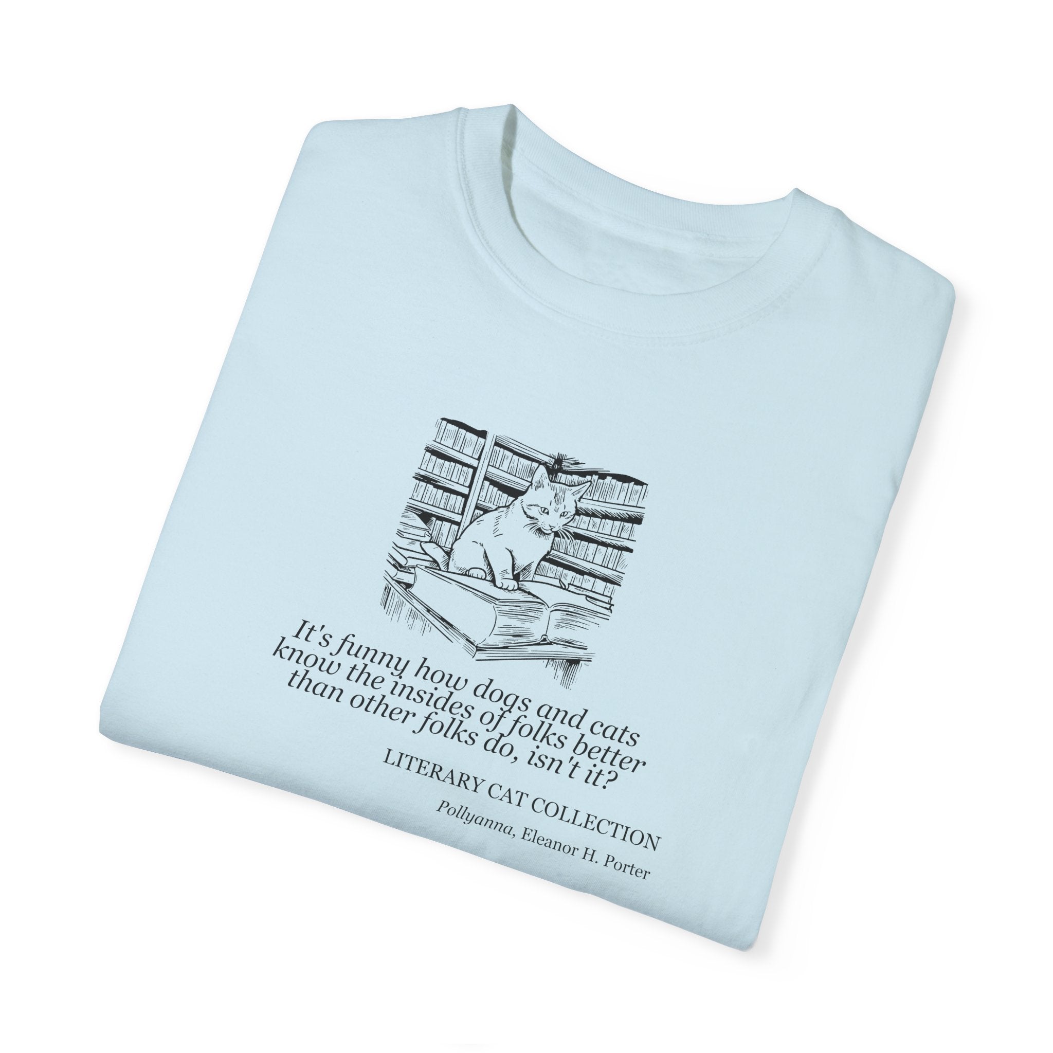 Literary Cat Unisex T-Shirt - Pollyanna - Clothing, T-shirts - EpiAl's Shop