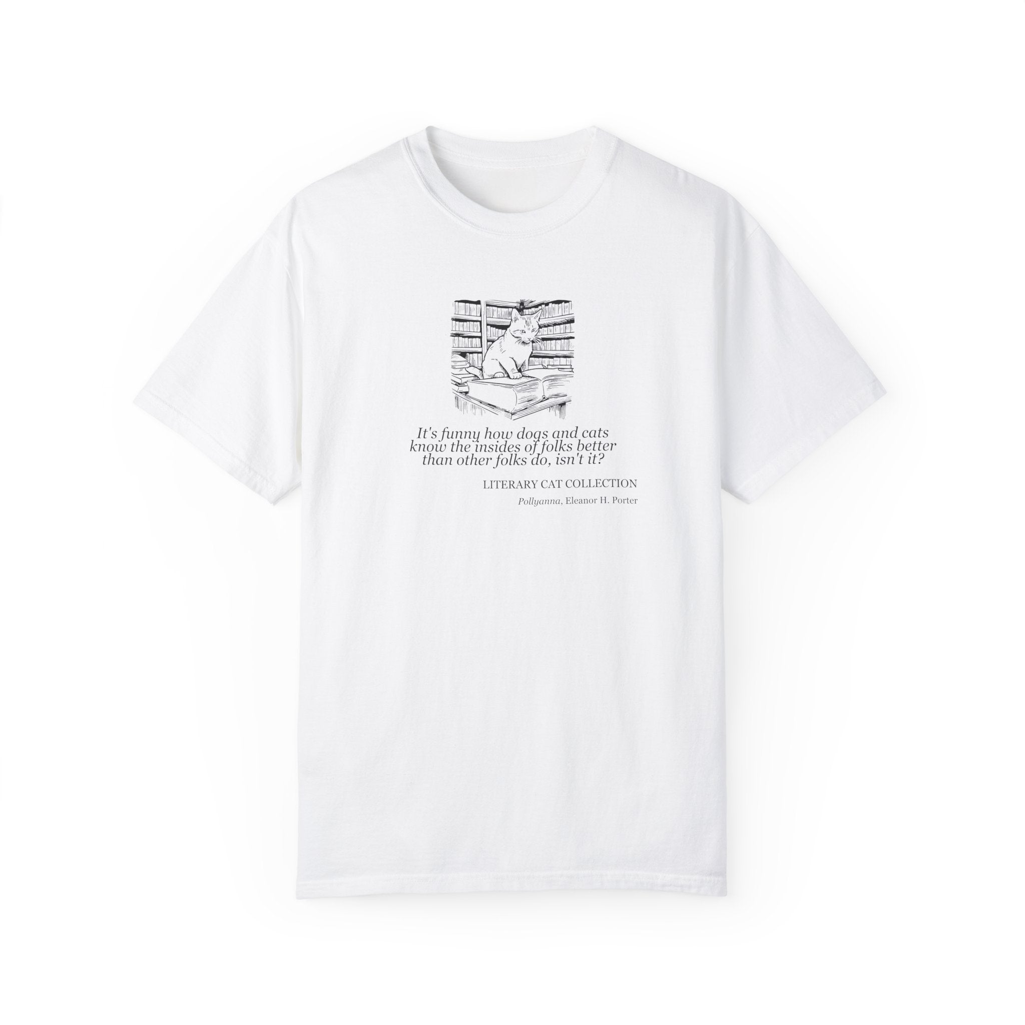Literary Cat Unisex T-Shirt - Pollyanna - Clothing, T-shirts - EpiAl's Shop