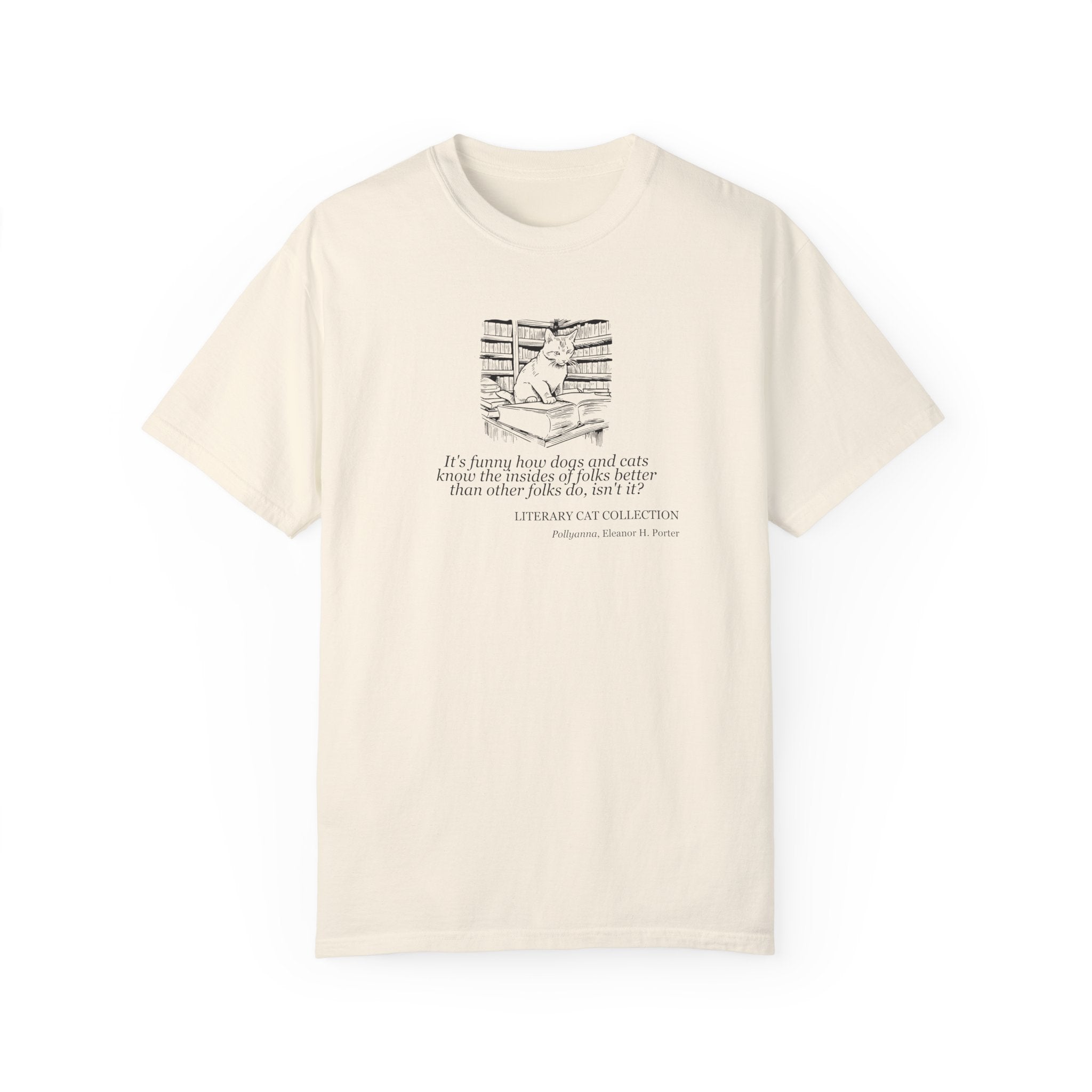 Literary Cat Unisex T-Shirt - Pollyanna - Clothing, T-shirts - EpiAl's Shop