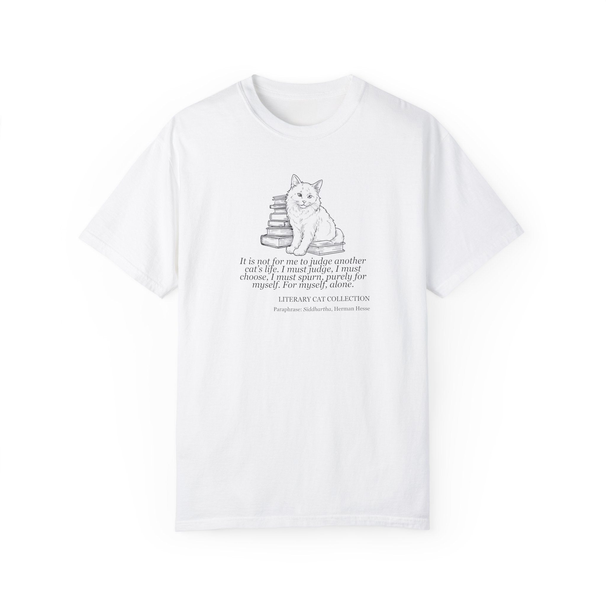 Literary Cat Unisex T-Shirt - Siddhartha - Clothing, T-shirts - EpiAl's Shop