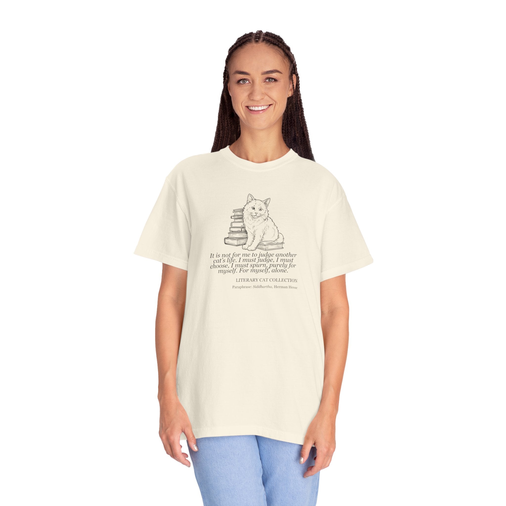 Literary Cat Unisex T-Shirt - Siddhartha - Clothing, T-shirts - EpiAl's Shop