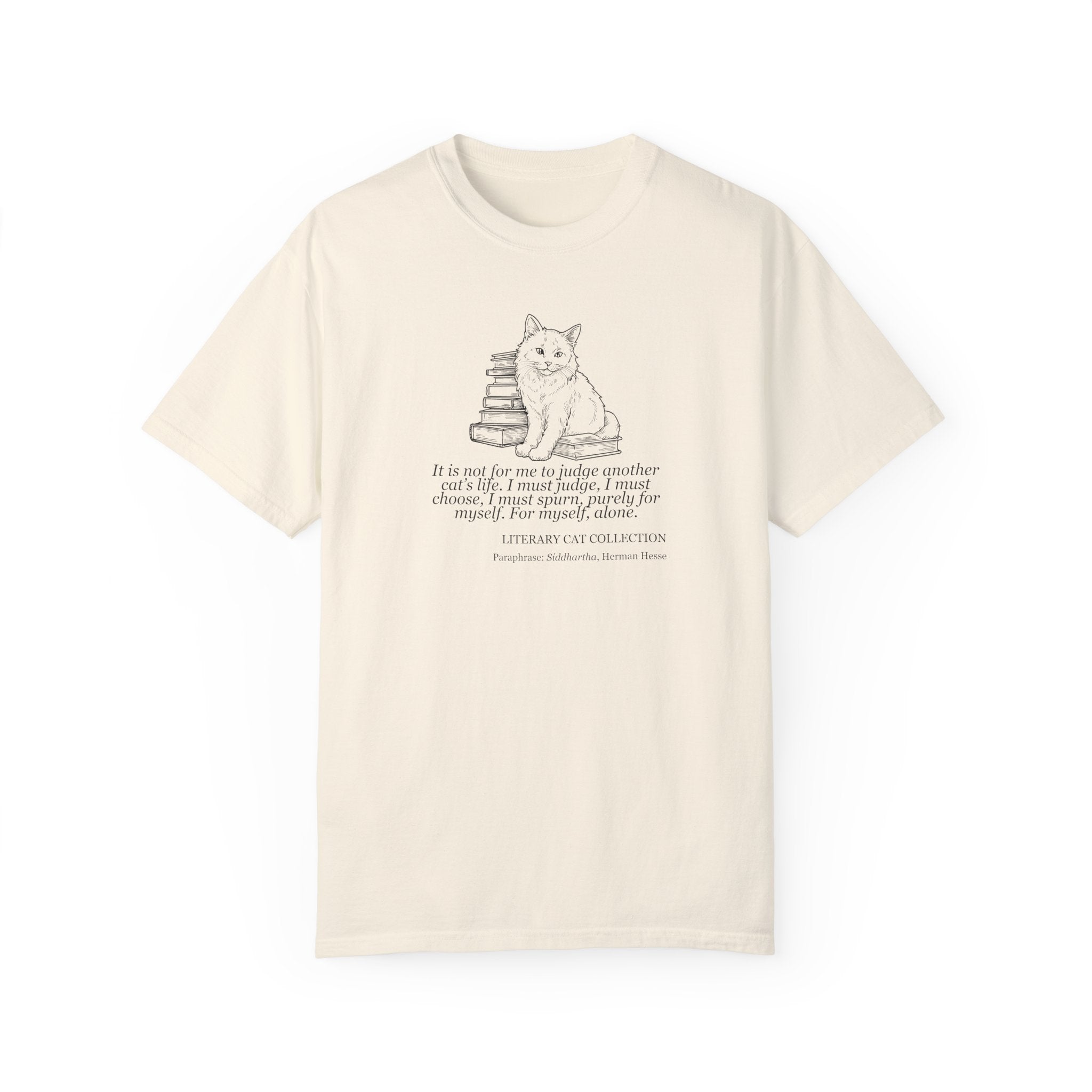 Literary Cat Unisex T-Shirt - Siddhartha - Clothing, T-shirts - EpiAl's Shop