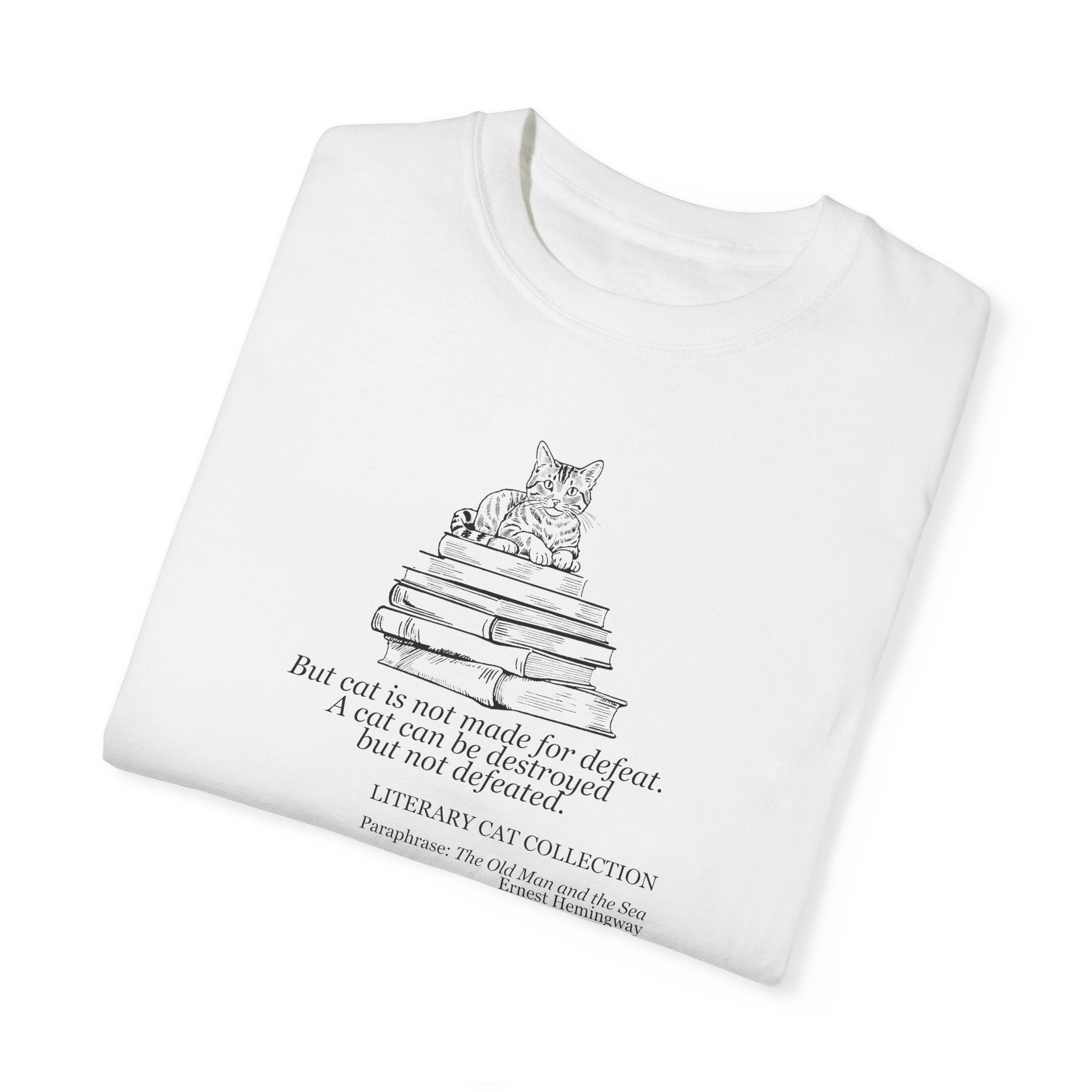 Literary Cat Unisex T-Shirt - The Old Man & the Sea - Clothing, T-shirts - EpiAl's Shop