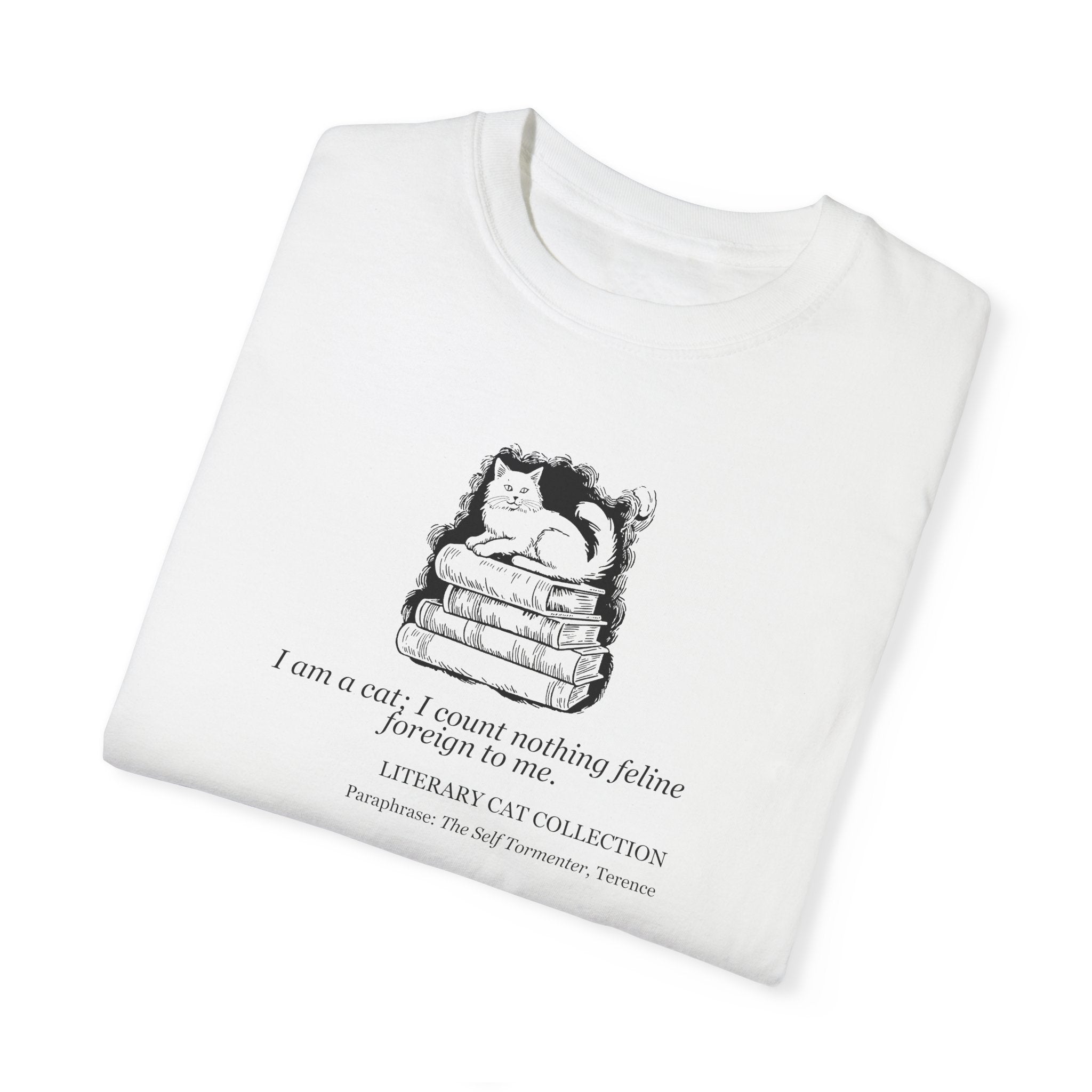 Literary Cat Unisex T-Shirt - The Self Tormenter - Clothing, T-shirts - EpiAl's Shop