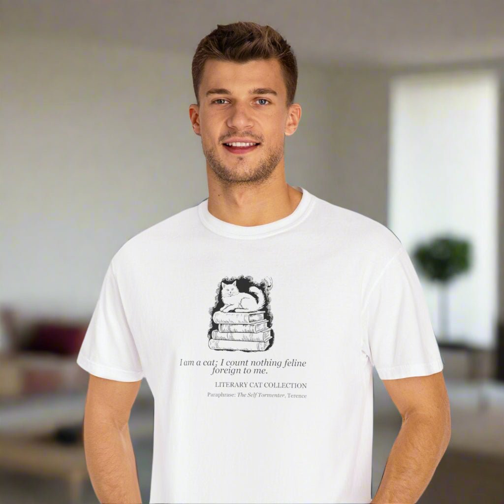 Literary Cat Unisex T-Shirt - The Self Tormenter - Clothing, T-shirts - EpiAl's Shop