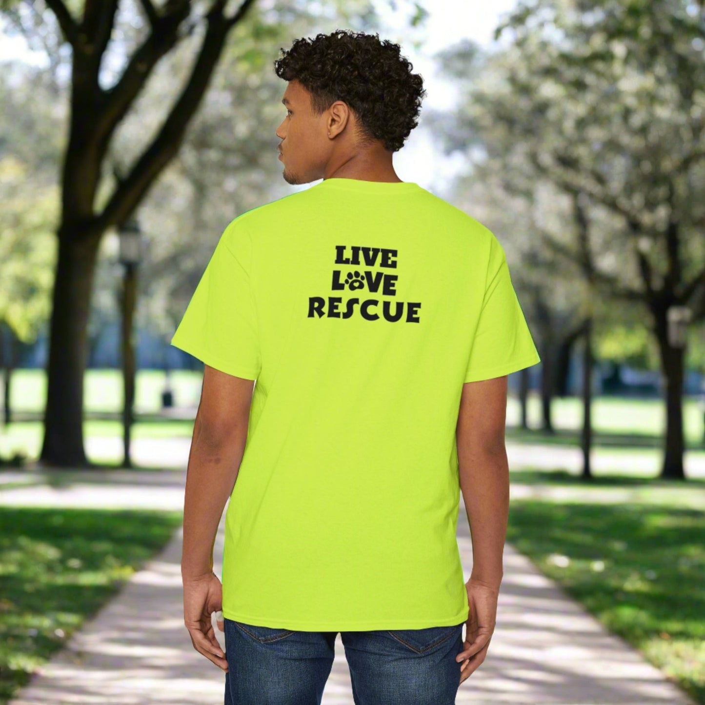 Live Love Rescue Unisex Heavy Cotton Pocket Tee - T - Shirt - Epileptic Al’s Shop