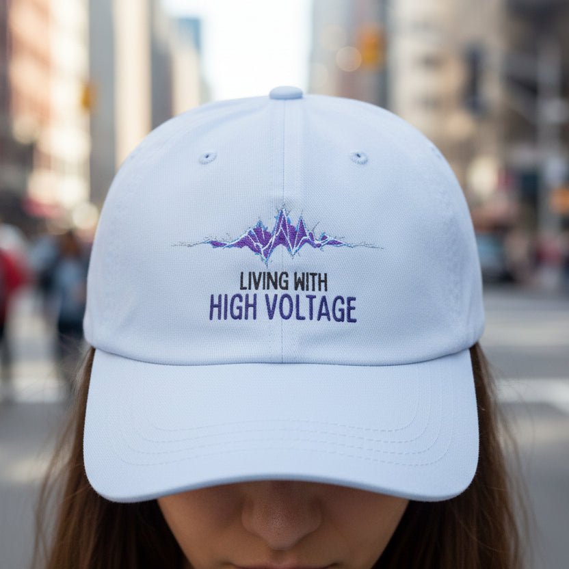 Living With High Voltage – Epilepsy Awareness Hat - Hats, Baseball & Trucker - EpiAl's Shop