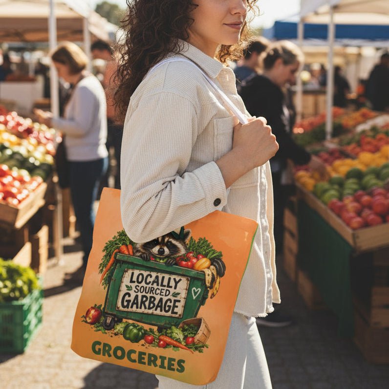Locally Sourced Garbage Jimothy Grocery Tote Bag - Bags, Tote - EpiAl's Shop