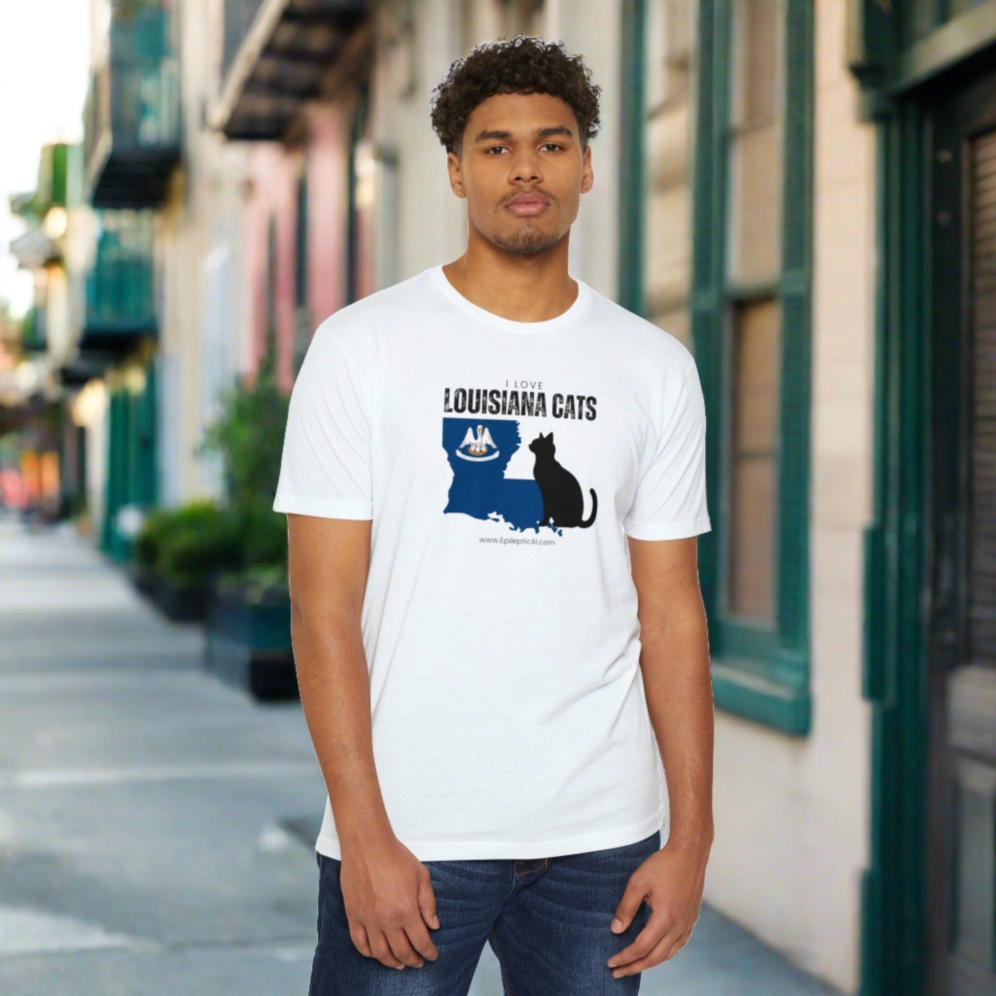 Louisiana Cats Unisex CVC Jersey T - shirt - T - Shirt - Epileptic Al’s Shop