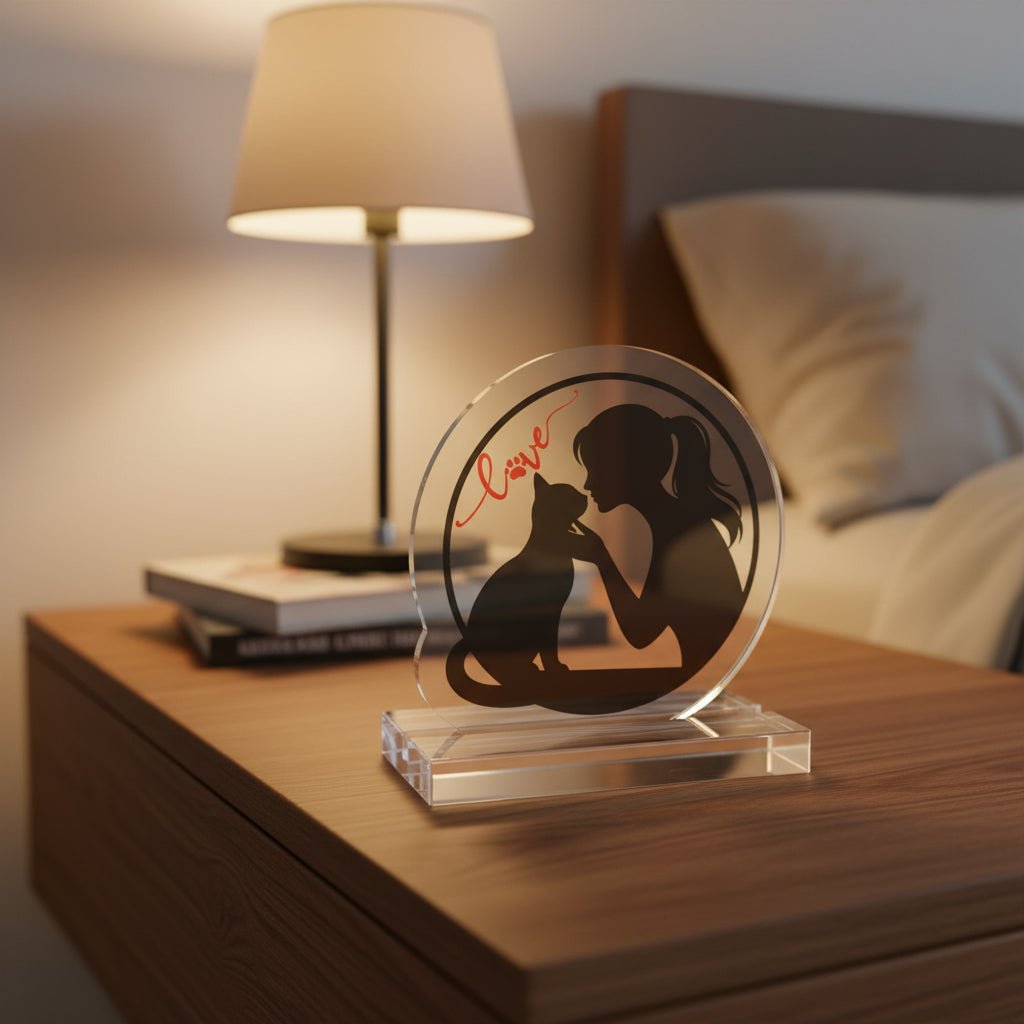 Love, But Make It Cat – Acrylic Standee - Decor, Artwork, Plaques - EpiAl's Shop