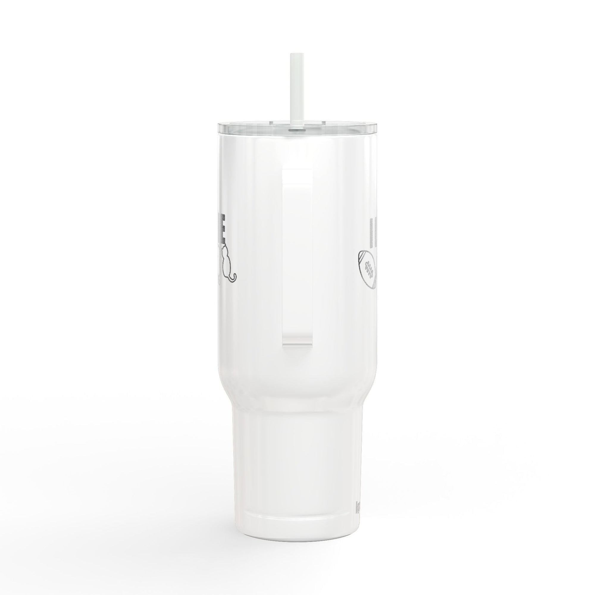 Love Football & Cats Engraved Insulated Travel Tumbler - Drinkware, Travel Mugs - EpiAl's Shop